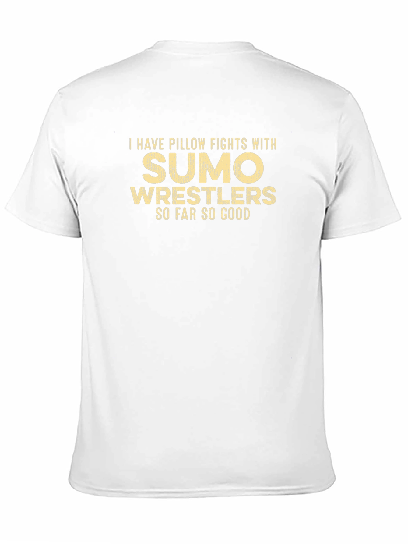 Sumo Wrestler Pillow Fight Graphic T-Shirt