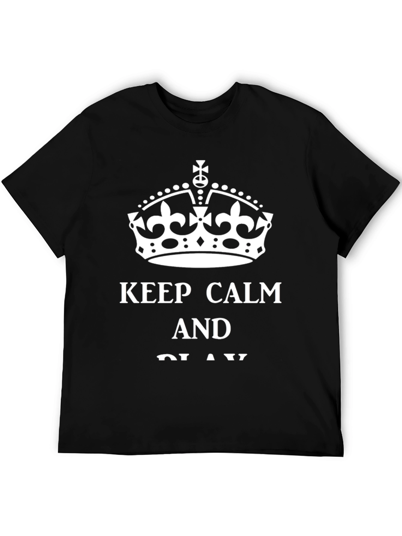 Keep Calm Graphic Tee - Mens Black T-Shirt