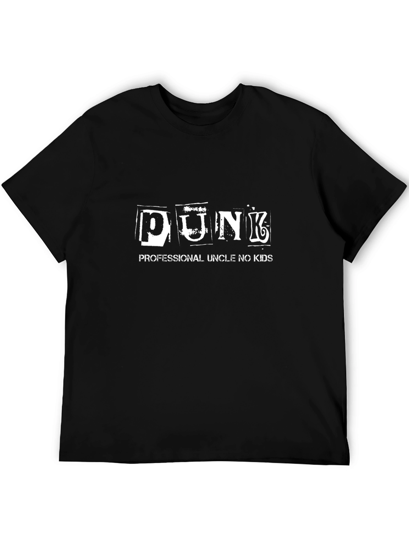 Punk Uncle No Kids T-Shirt - Black Graphic Tee