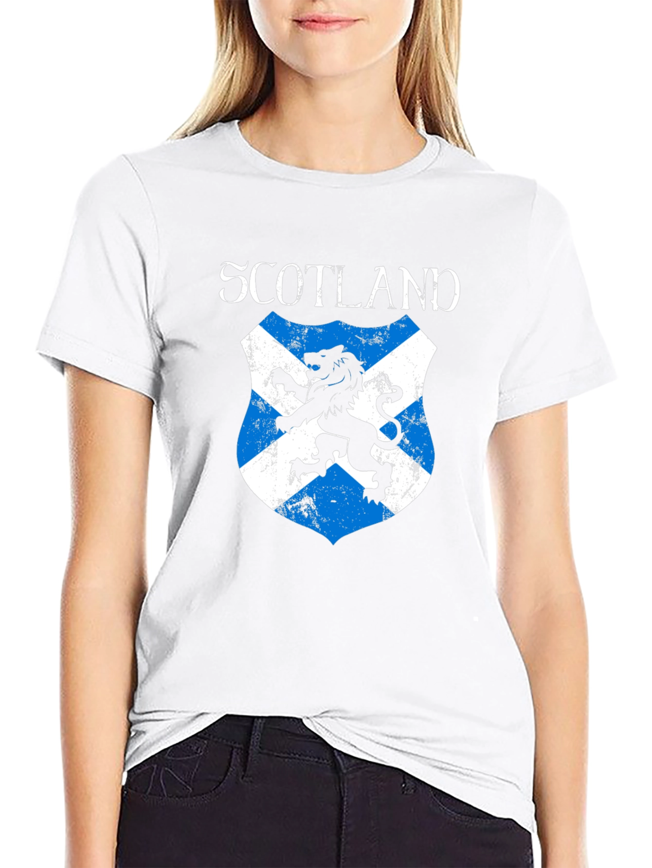 Scotland Shield Black T-Shirt Lion Rampant