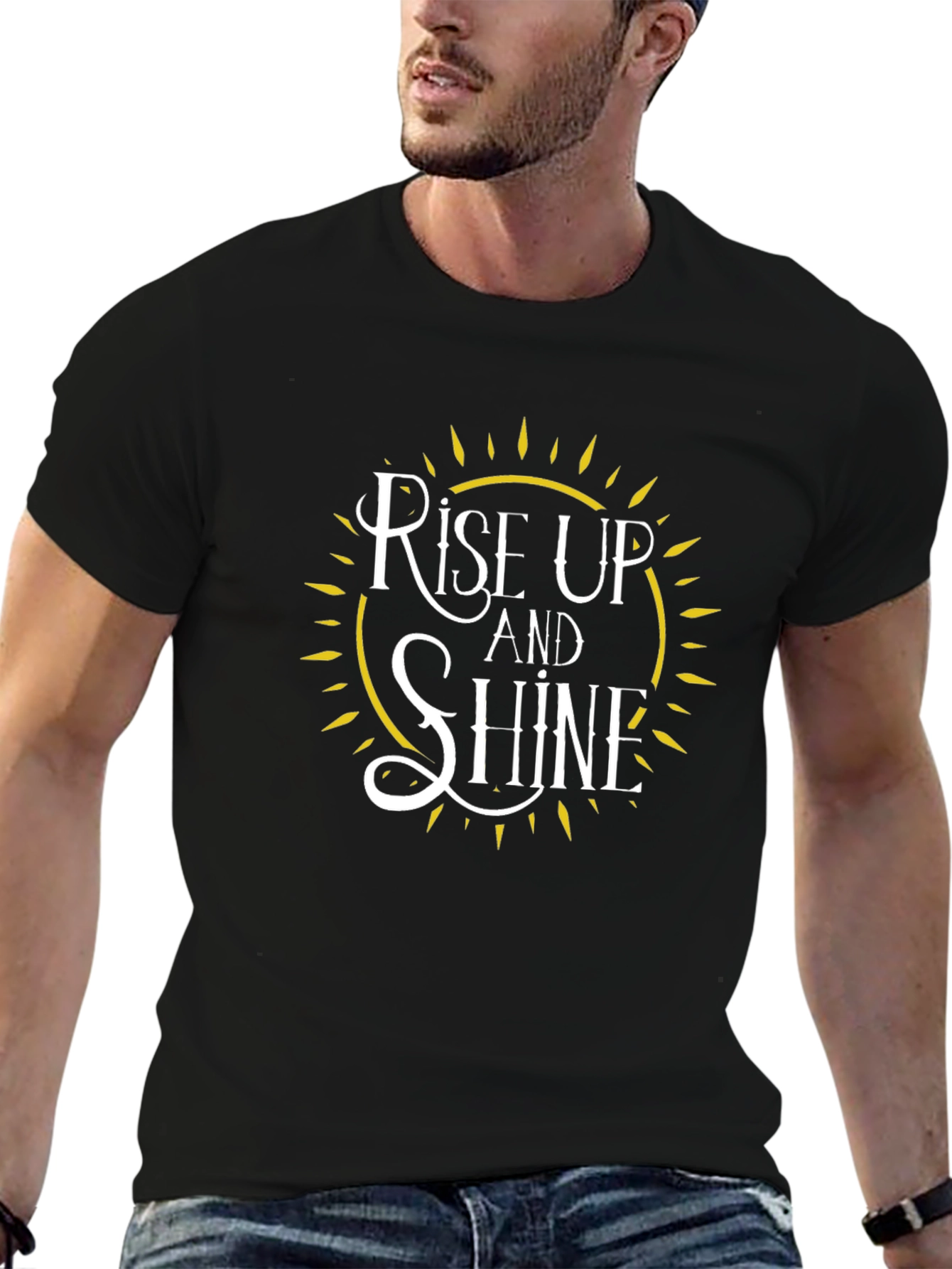 Rise Up and Shine Black Graphic Tee