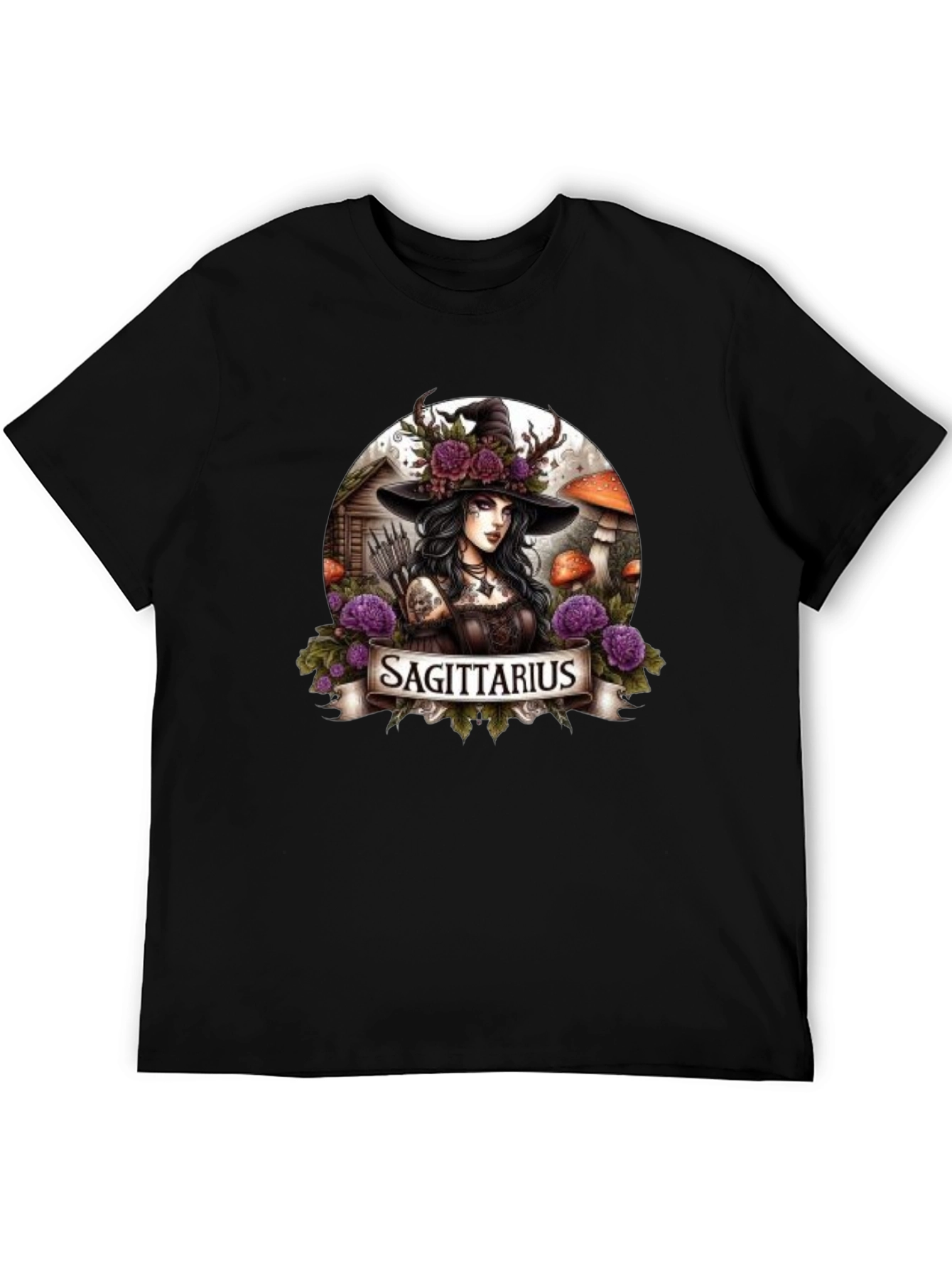 Sagittarius Witch T-Shirt - Zodiac Graphic Tee