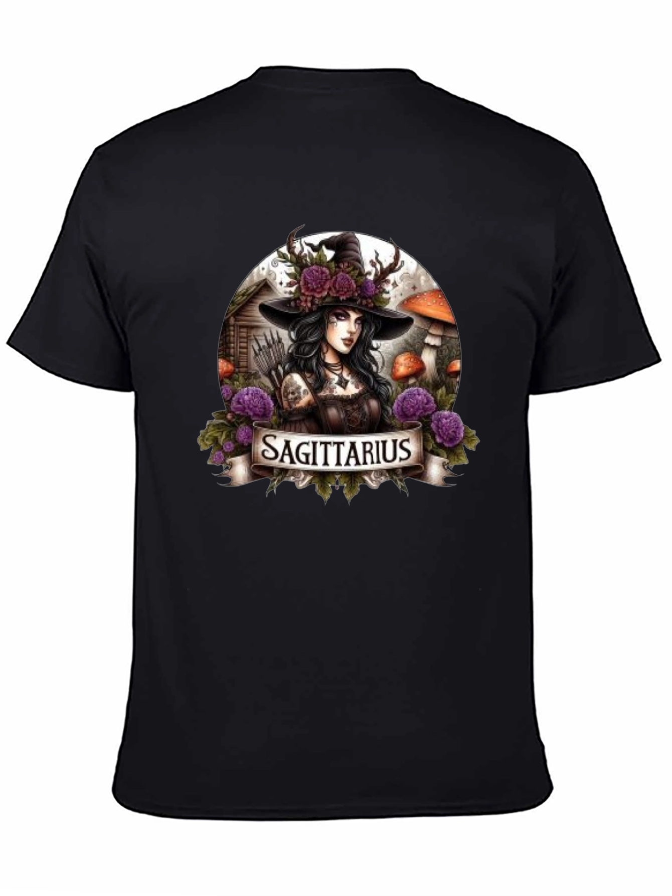 Sagittarius Witch T-Shirt - Zodiac Graphic Tee