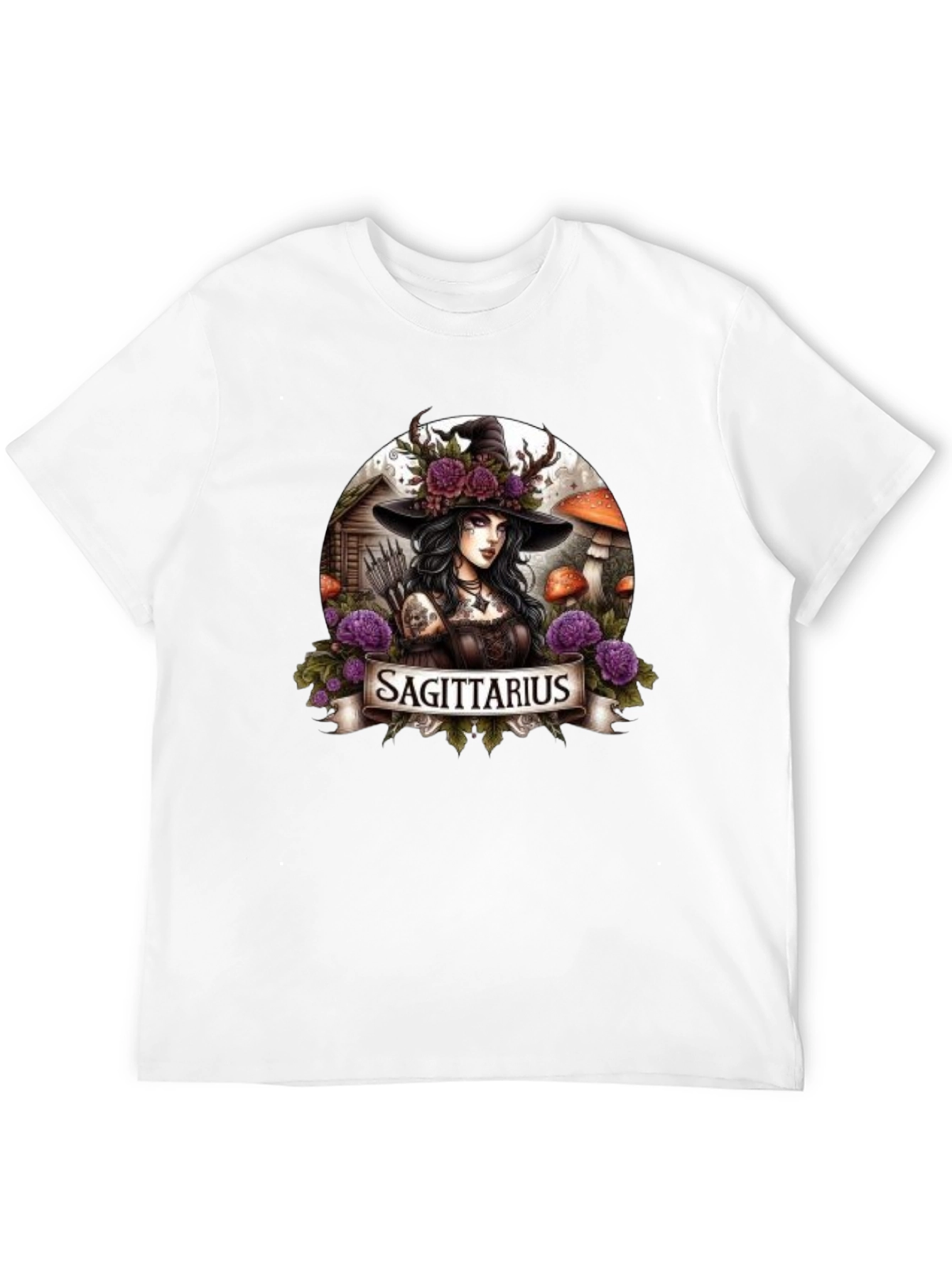 Sagittarius Witch T-Shirt - Zodiac Graphic Tee