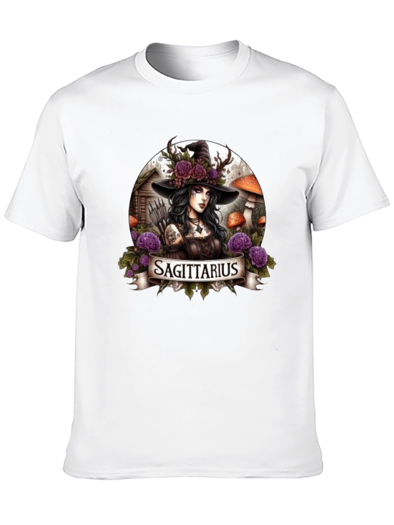 Sagittarius Witch T-Shirt - Zodiac Graphic Tee