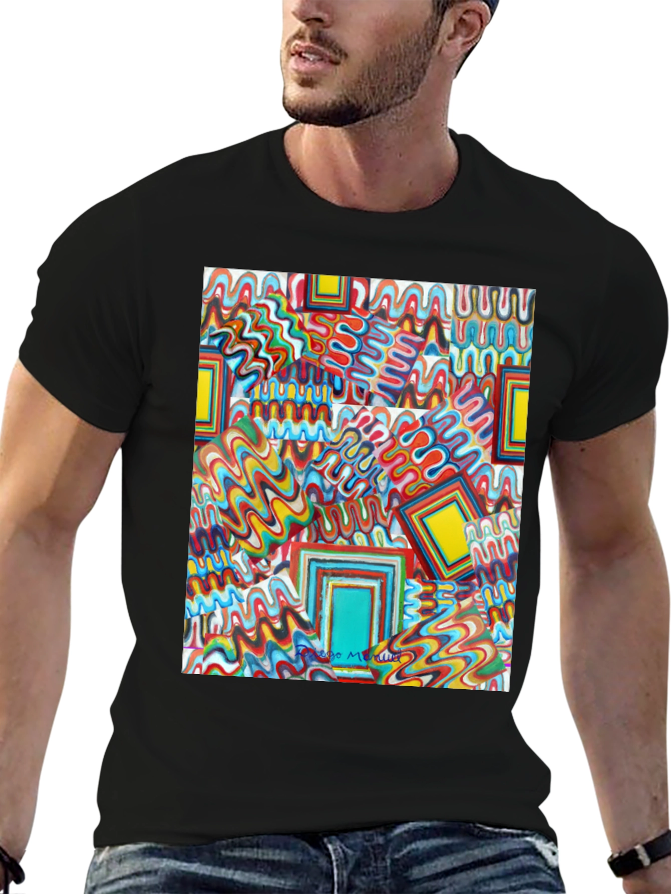 Abstract Art Print Tee - Bold & Unique Design