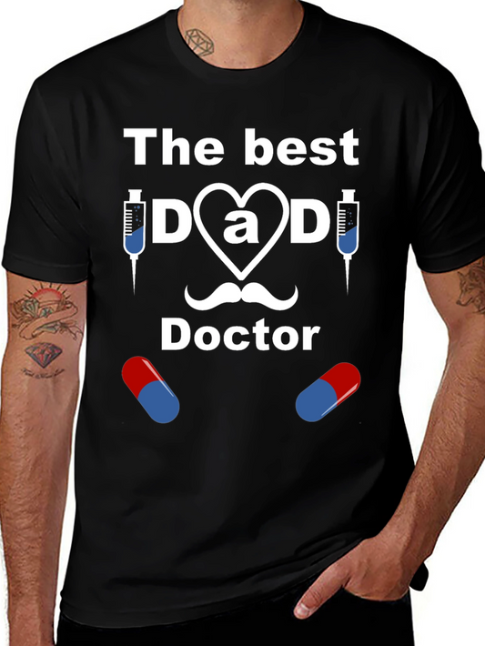 The Best Dad Doctor Graphic T-Shirt