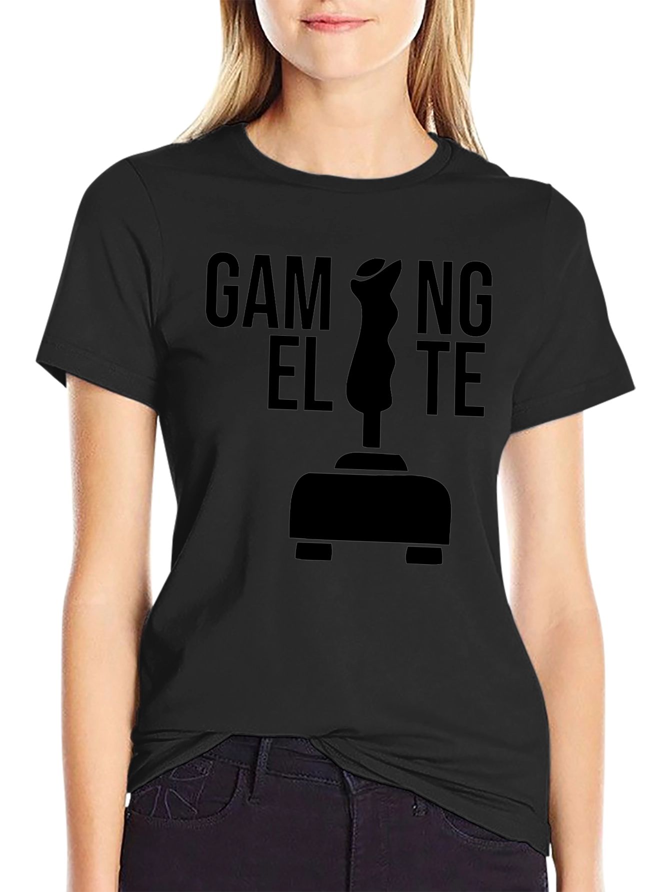 Gaming Elite T-Shirt - Black Joystick Design