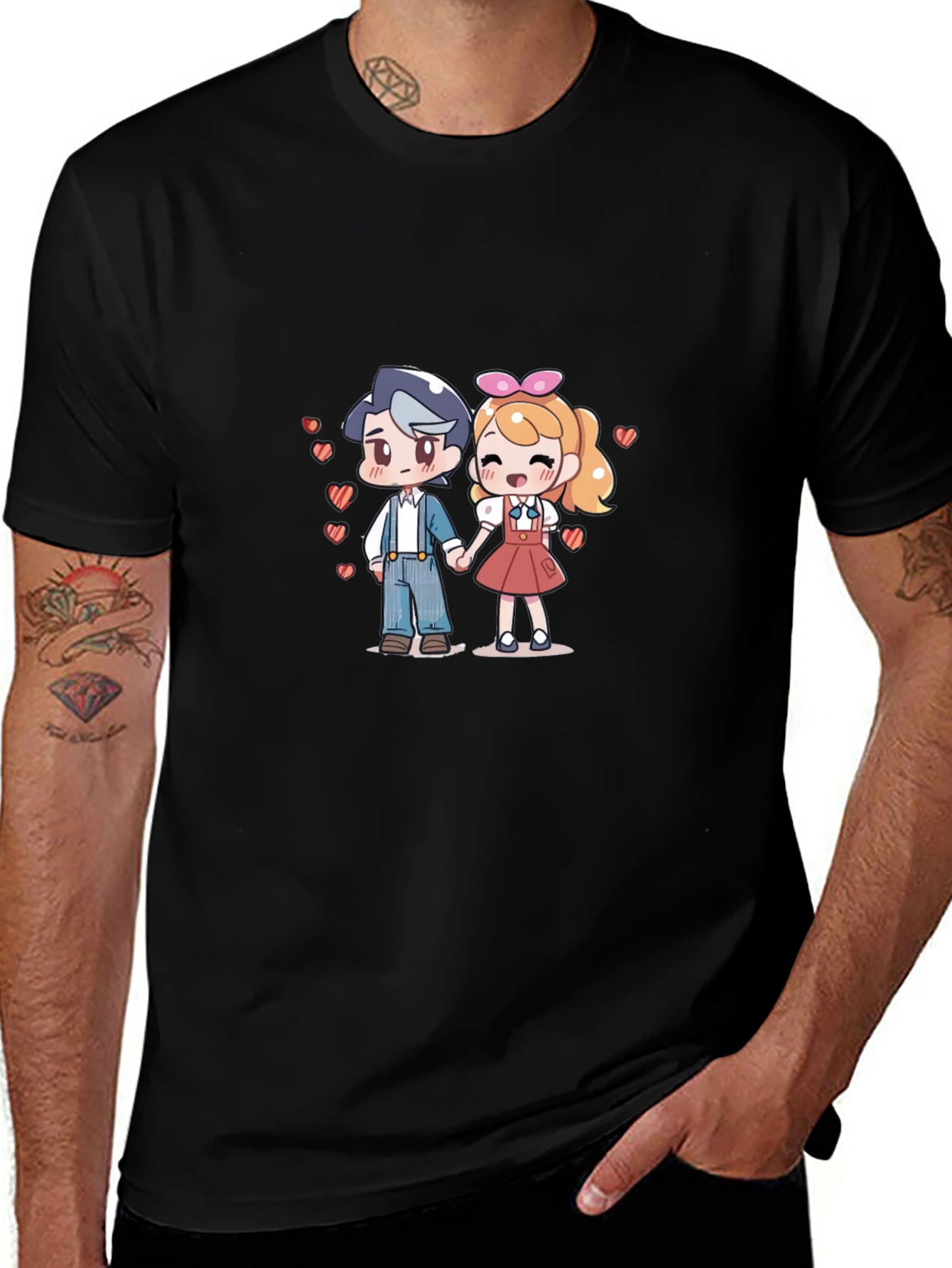 Anime Love T-Shirt - Cute Couple Tee