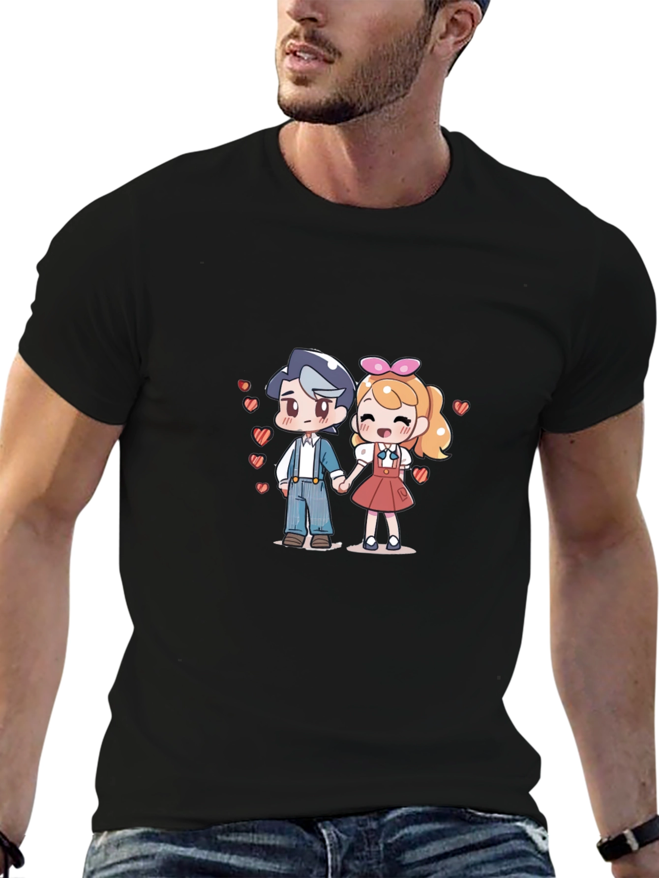 Anime Love T-Shirt - Cute Couple Tee
