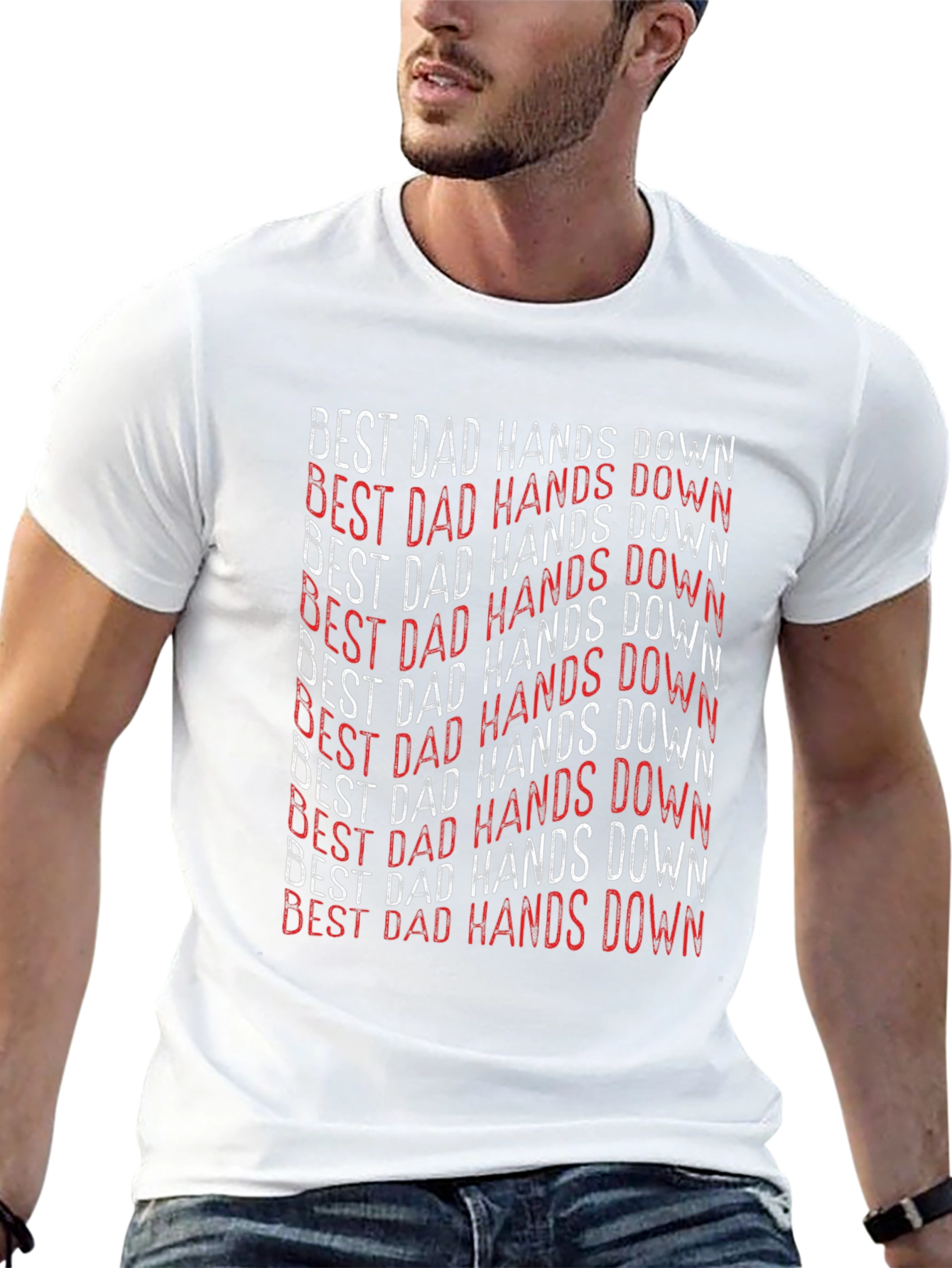 Best Dad Hands Down Graphic T-Shirt
