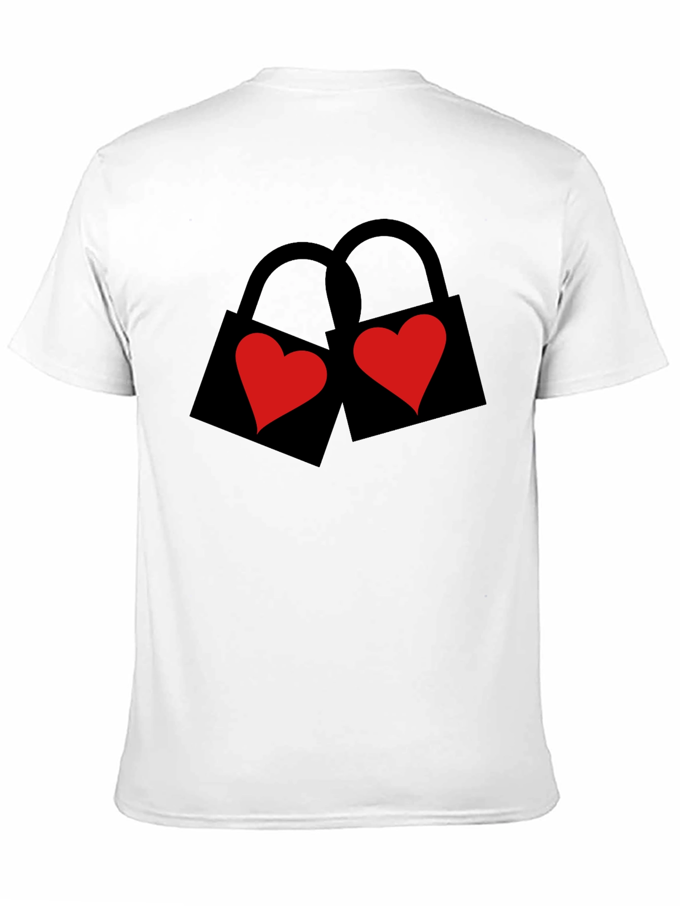 Heart Lock Black T-Shirt - Love Locks