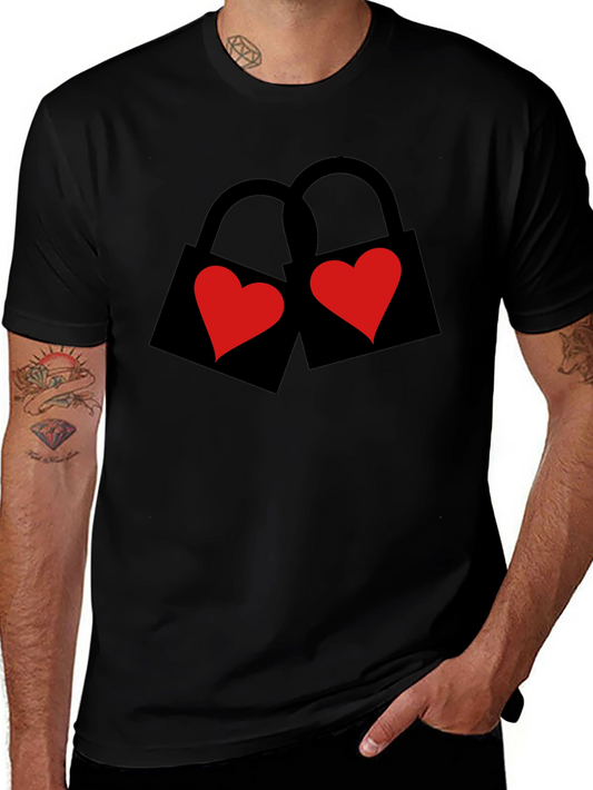 Heart Lock Black T-Shirt - Love Locks