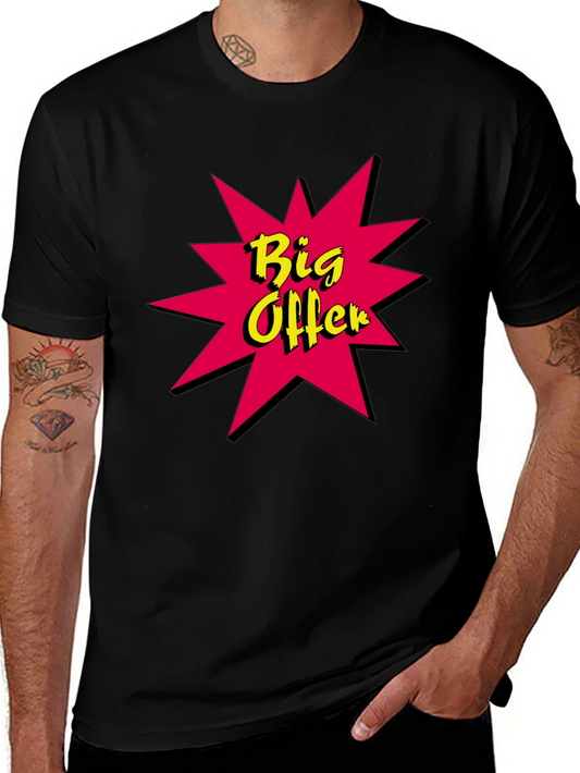 Big Offer Graphic Tee - Stylish Black Cotton T-Shirt