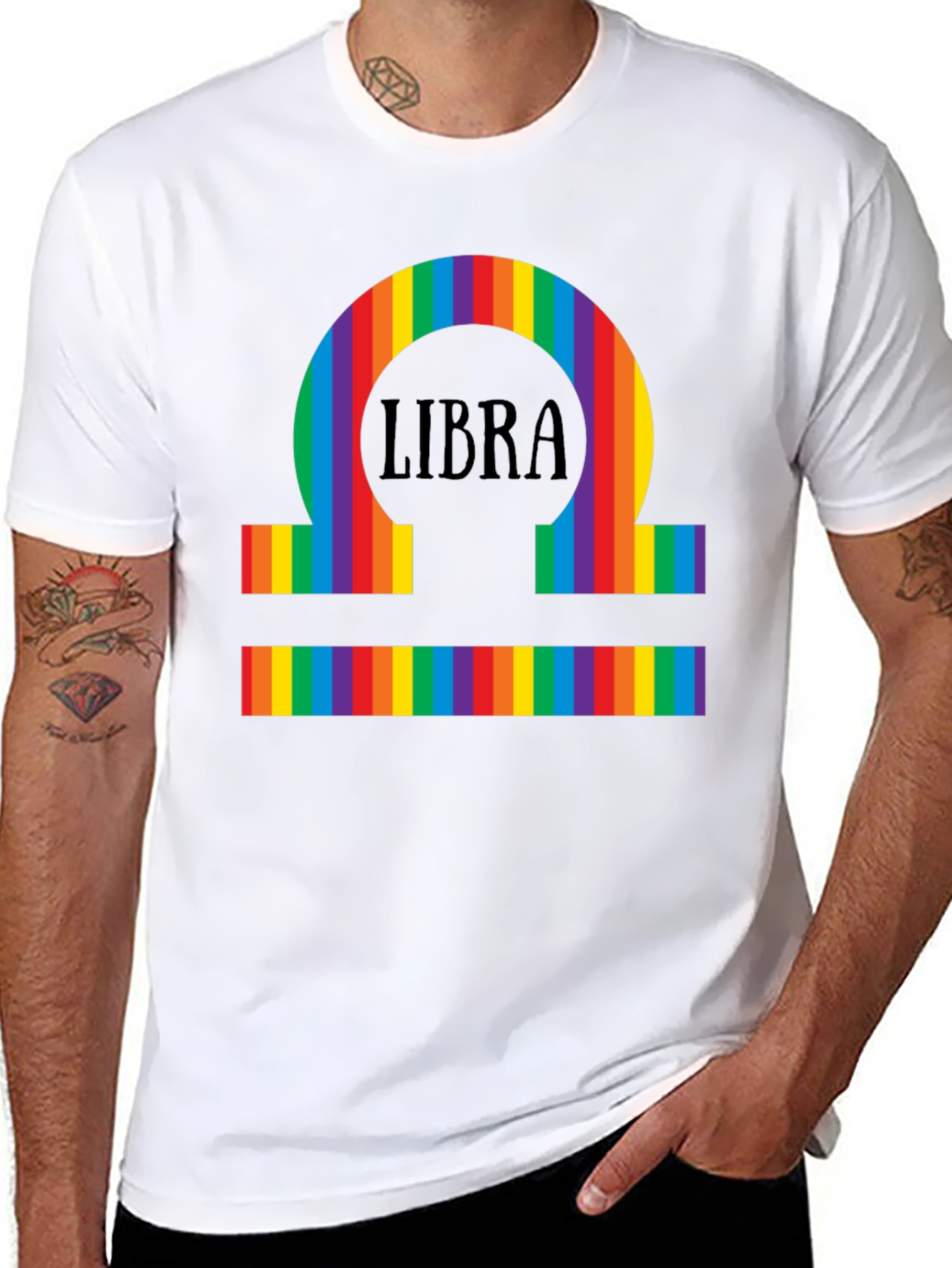 Libra Rainbow Pride T-Shirt - Zodiac Sign Tee
