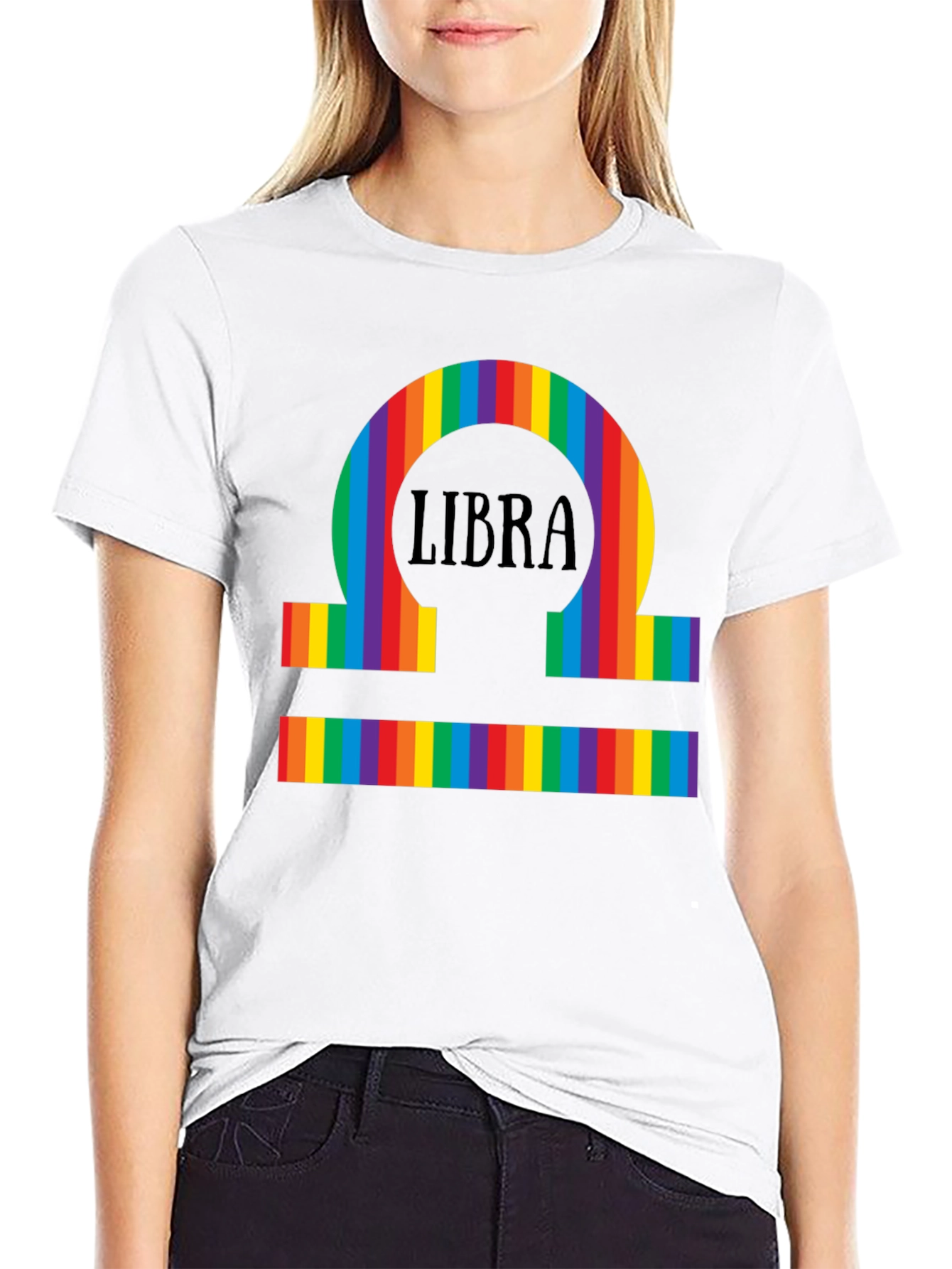 Libra Rainbow Pride T-Shirt - Zodiac Sign Tee