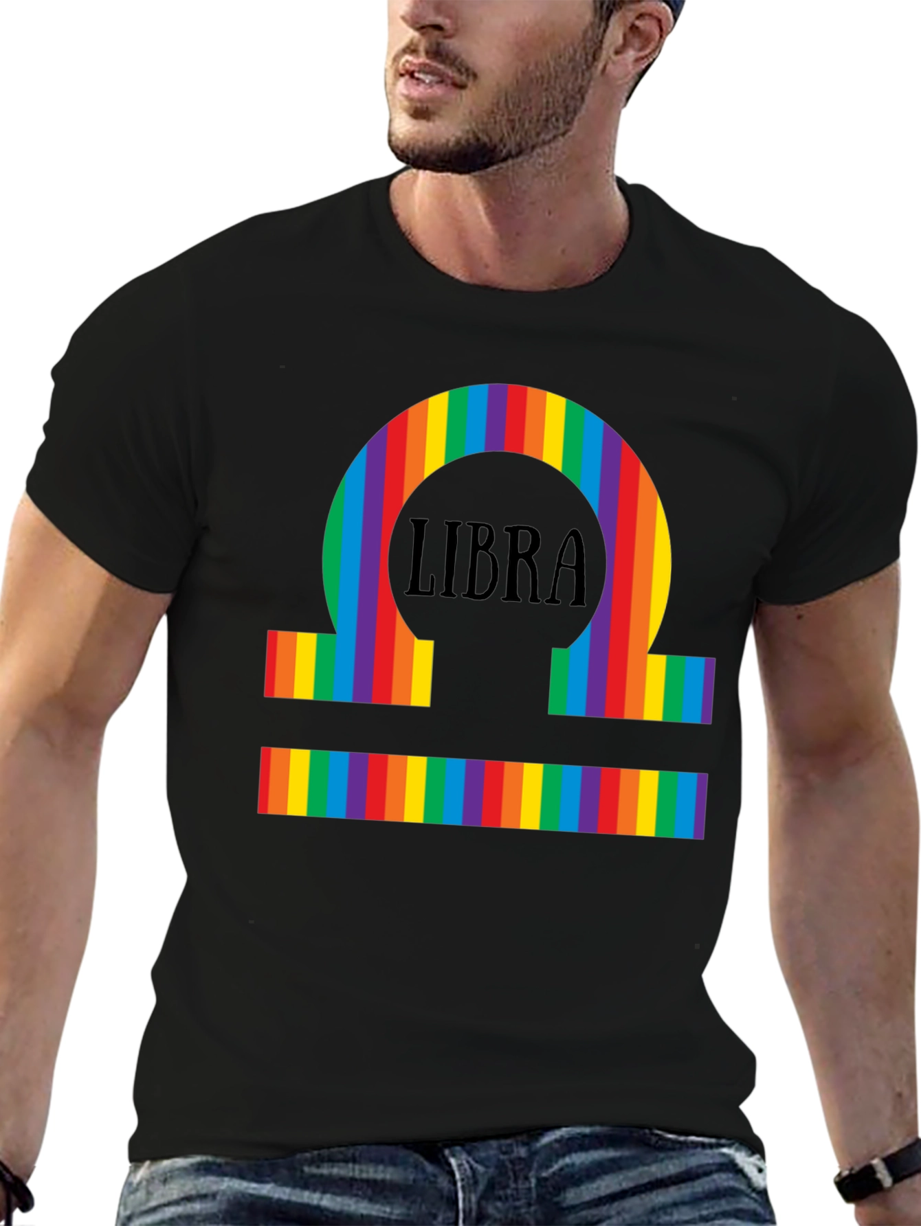 Libra Rainbow Pride T-Shirt - Zodiac Sign Tee