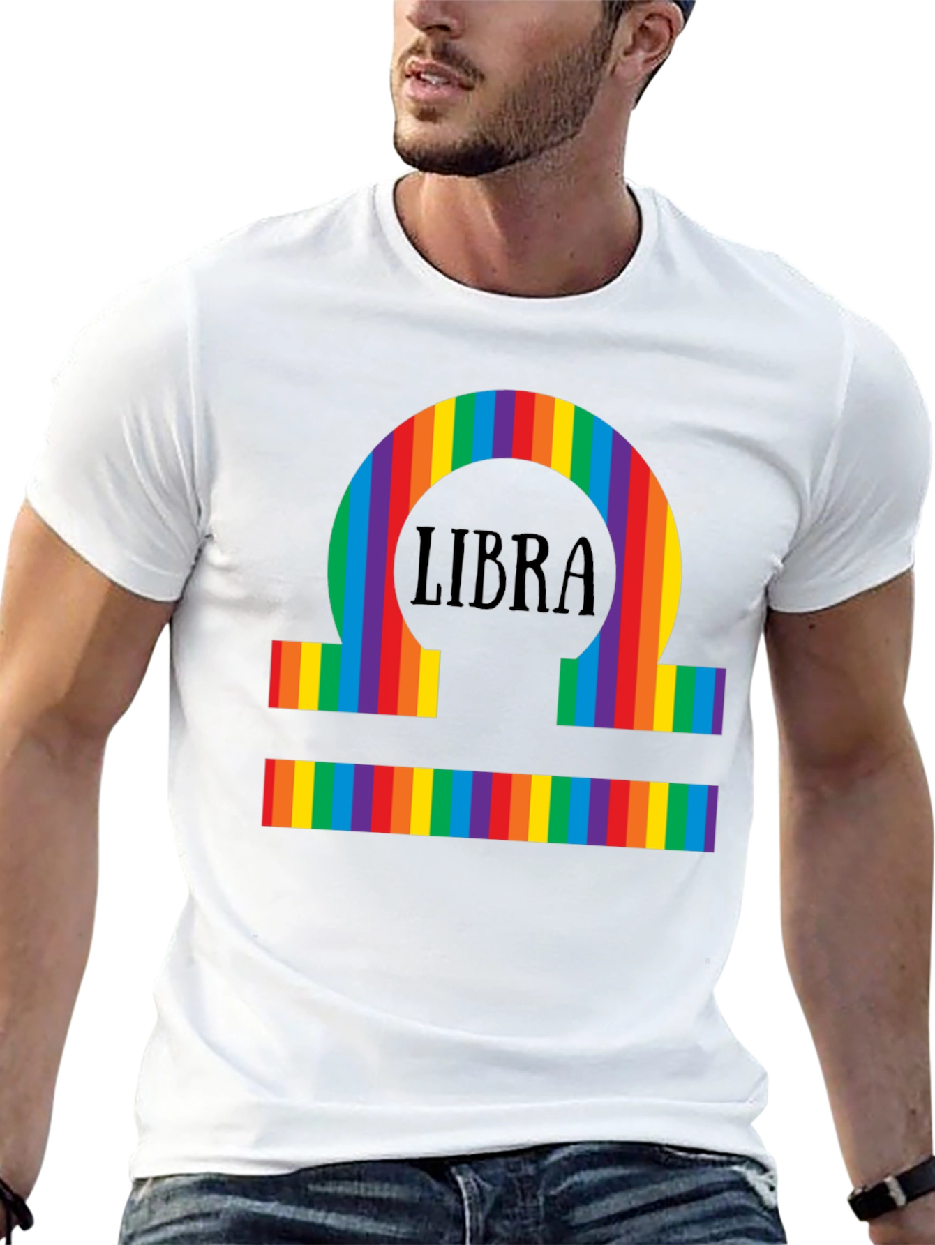 Libra Rainbow Pride T-Shirt - Zodiac Sign Tee