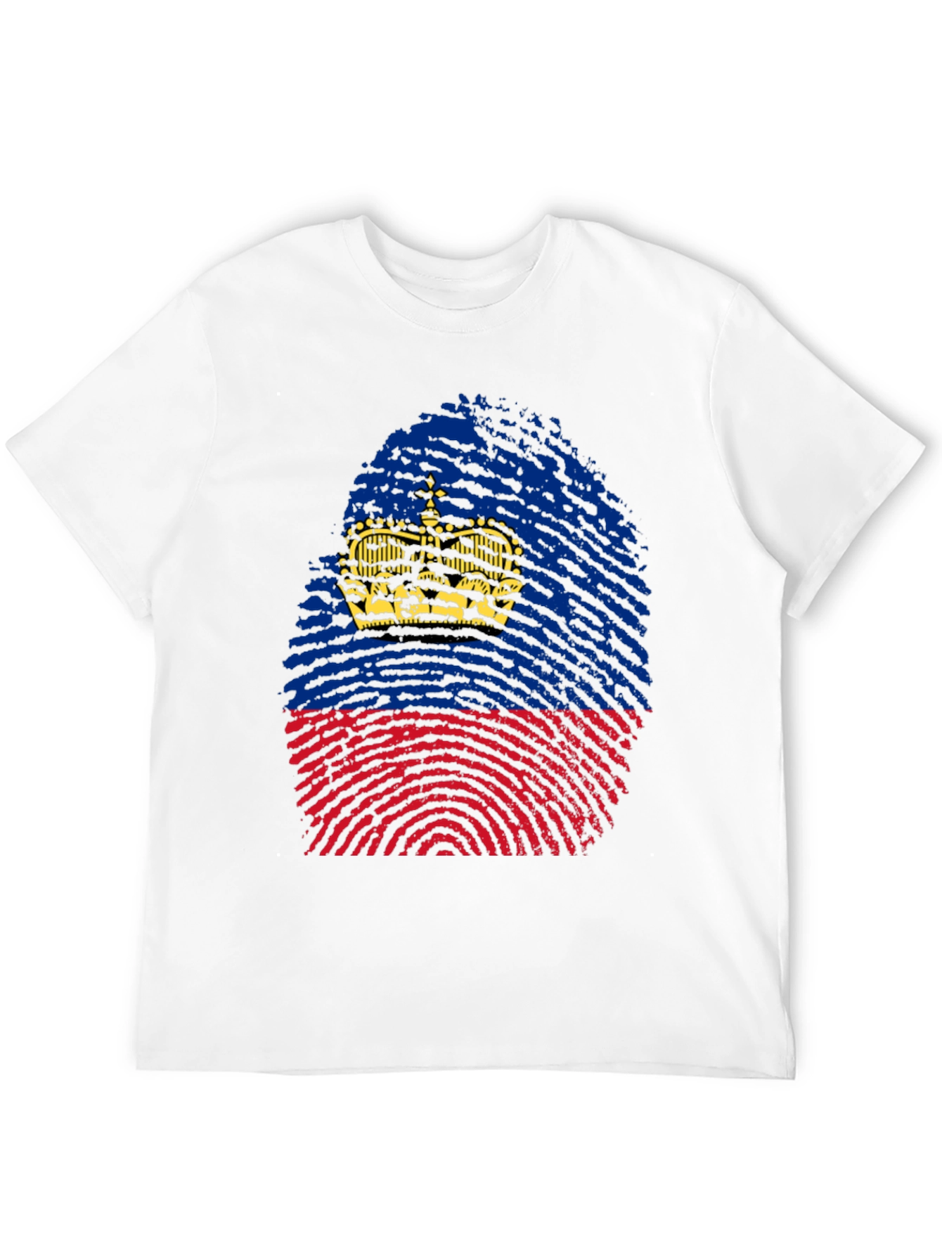 Liechtenstein Fingerprint Flag T-Shirt