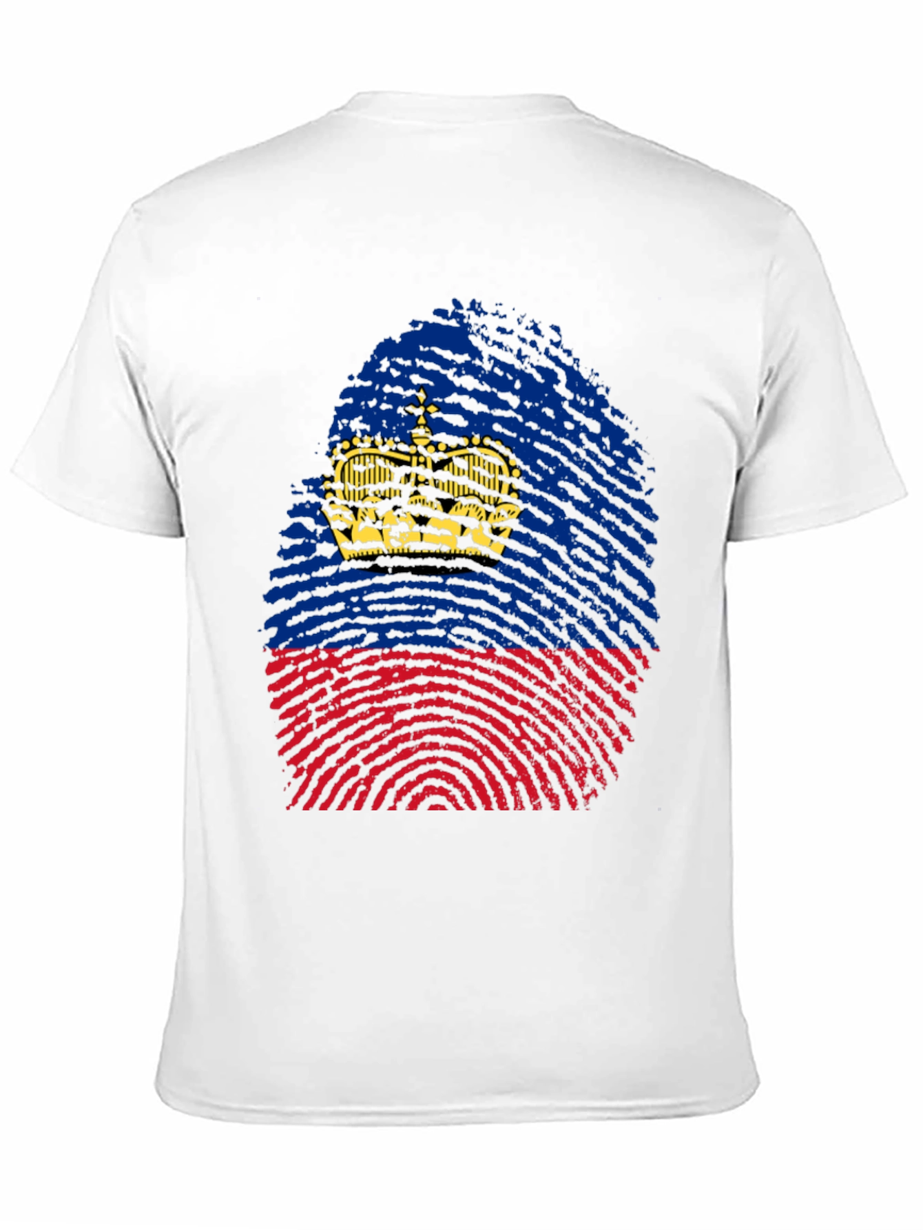 Liechtenstein Fingerprint Flag T-Shirt