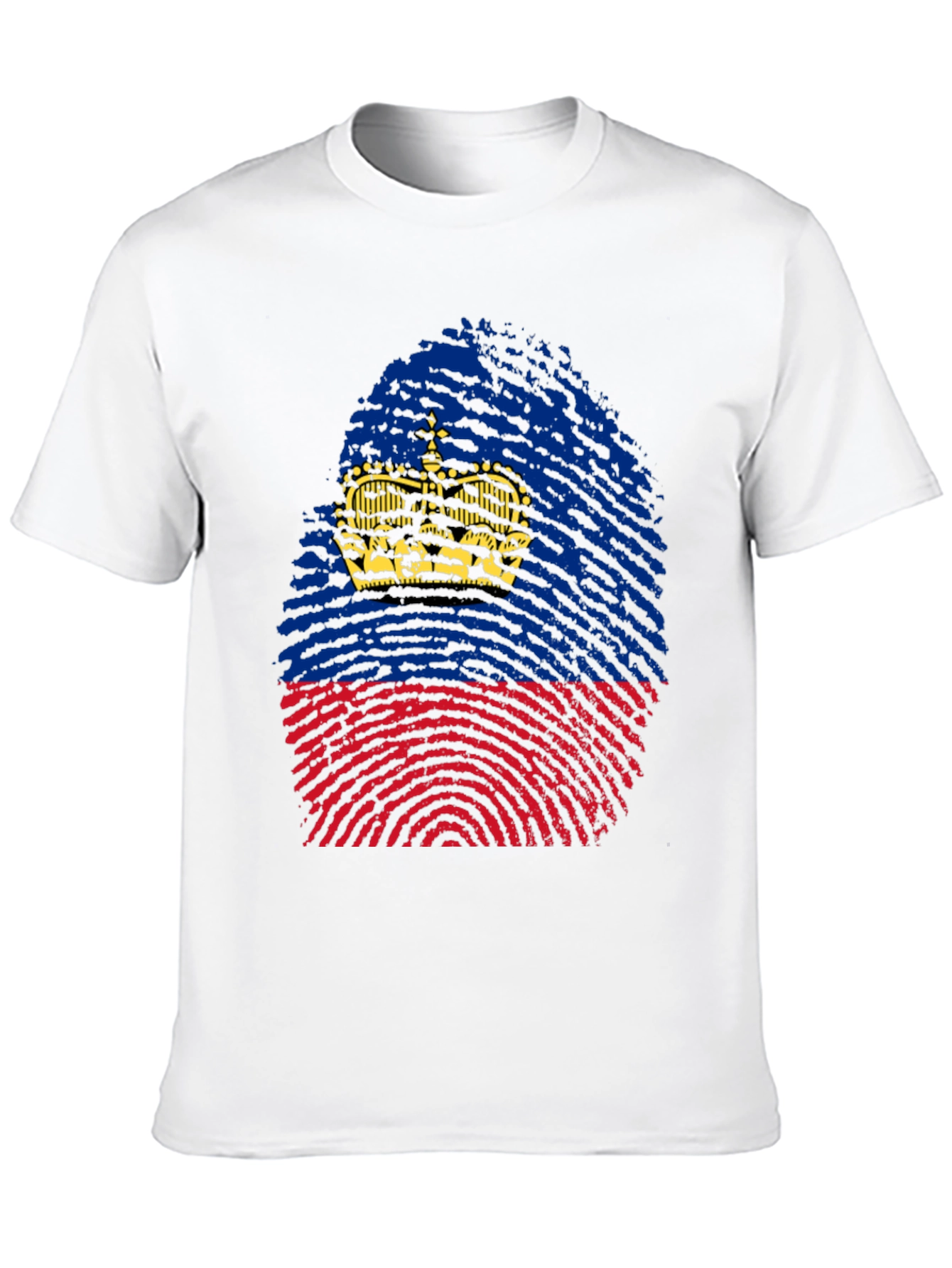 Liechtenstein Fingerprint Flag T-Shirt