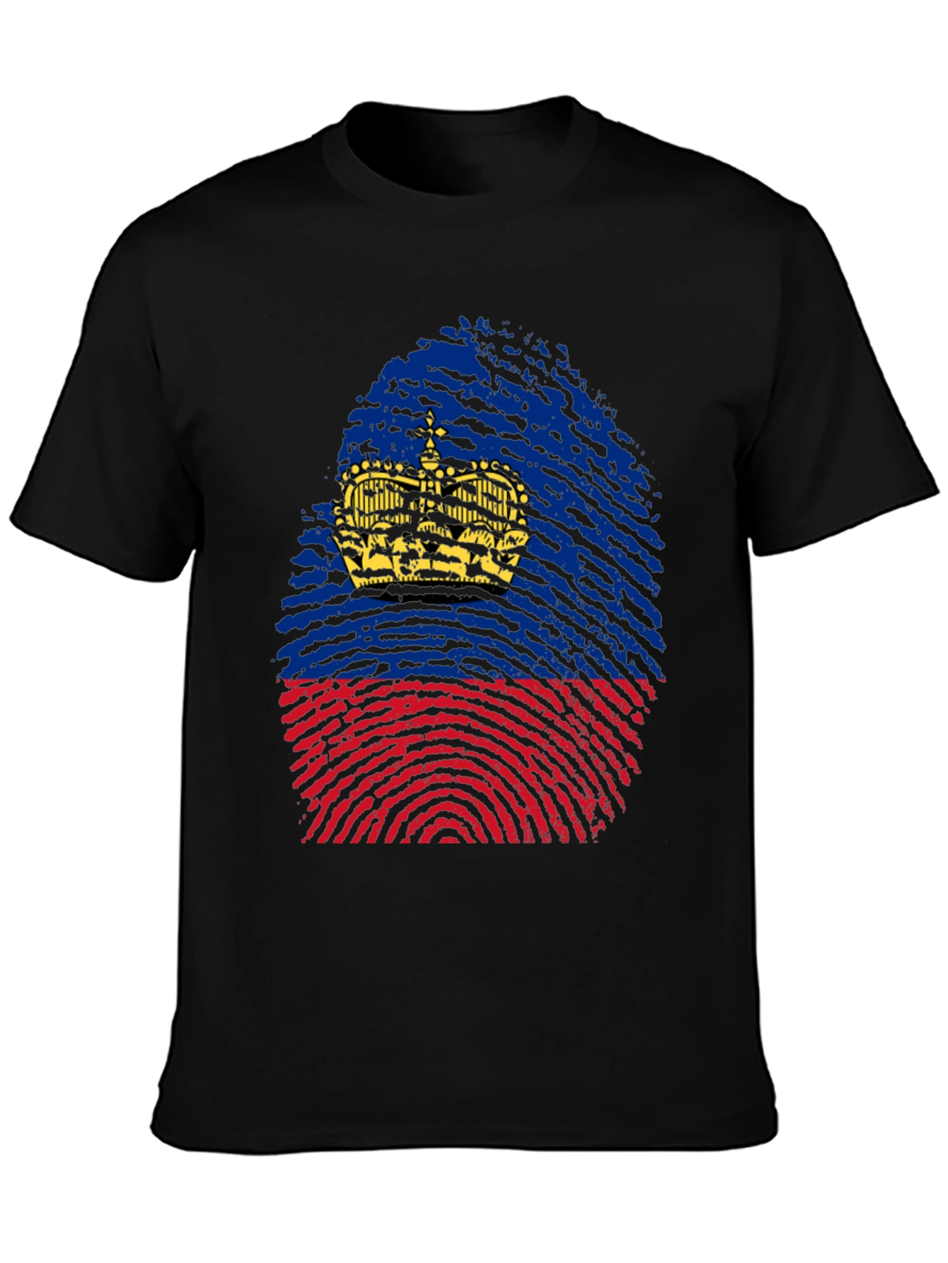Liechtenstein Fingerprint Flag T-Shirt