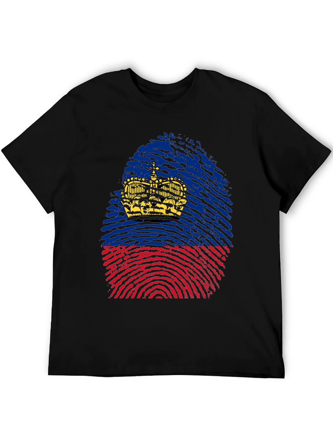 Liechtenstein Fingerprint Flag T-Shirt