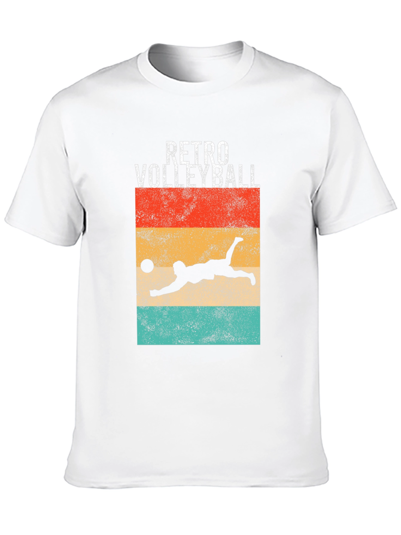 Retro Volleyball Graphic T-Shirt - Black