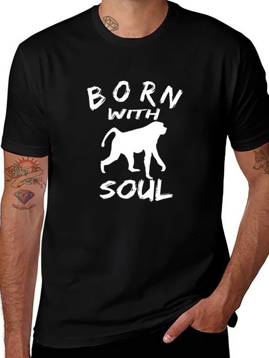 Born With Soul Monkey Graphic T-Shirt