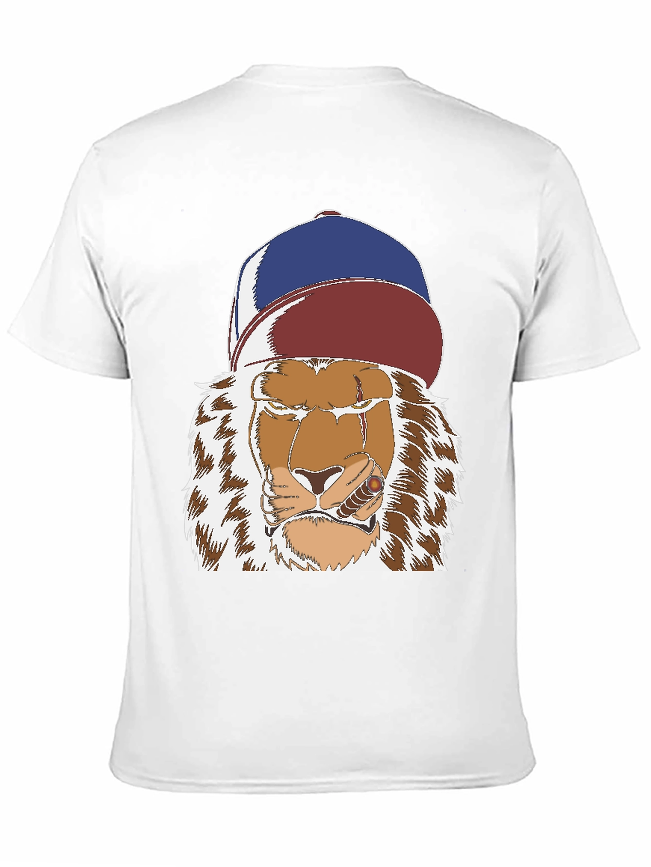 Lion with Cigar Graphic Tee - Streetwear Style