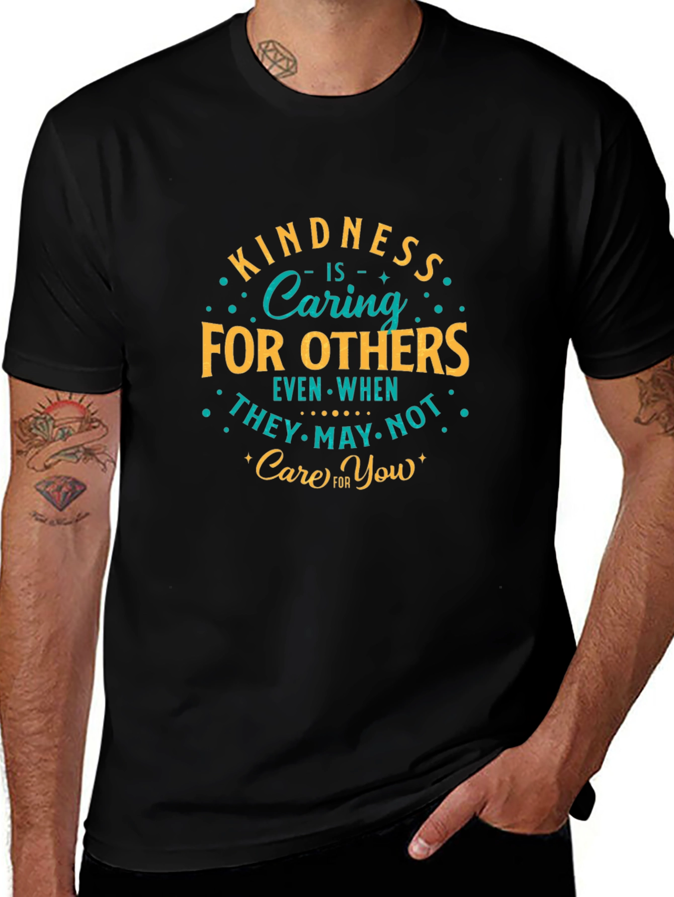 Kindness Caring T-Shirt Black Graphic Tee