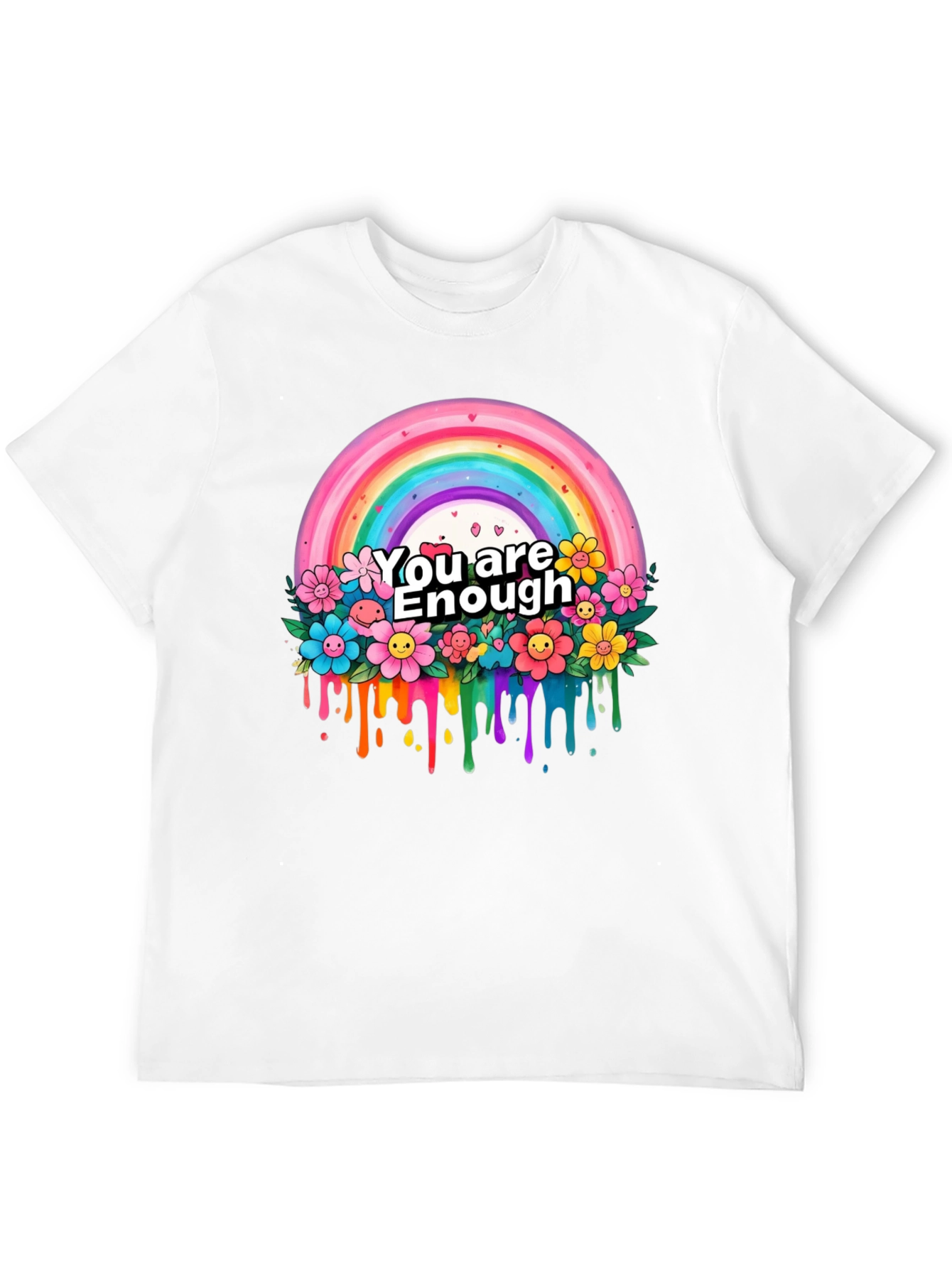 You Are Enough Rainbow Graphic T-Shirt