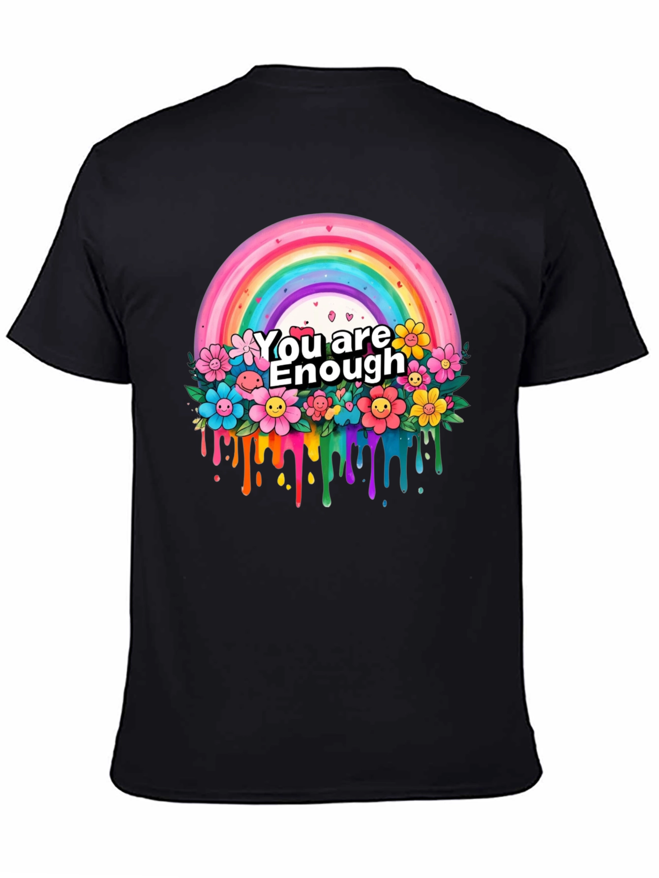 You Are Enough Rainbow Graphic T-Shirt