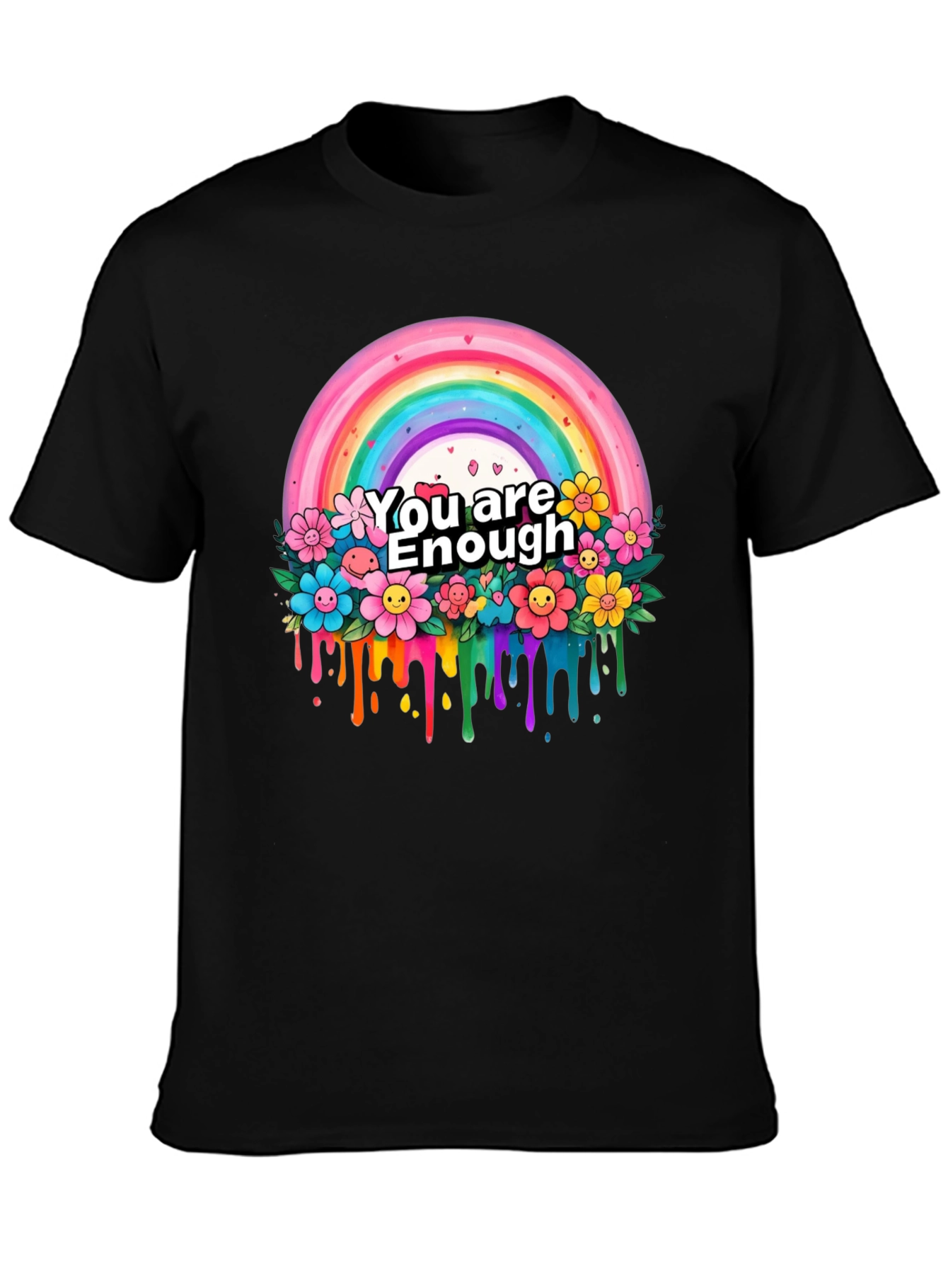 You Are Enough Rainbow Graphic T-Shirt