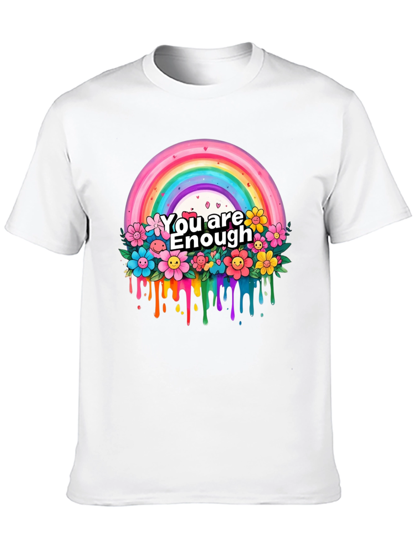 You Are Enough Rainbow Graphic T-Shirt