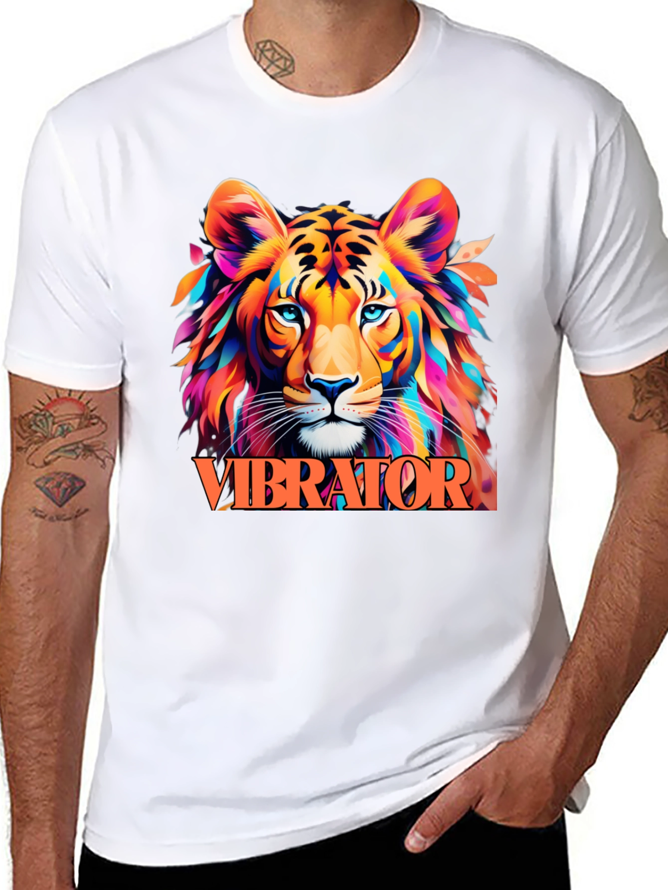 Vibrator Tiger Graphic Tee - Vibrant & Bold!