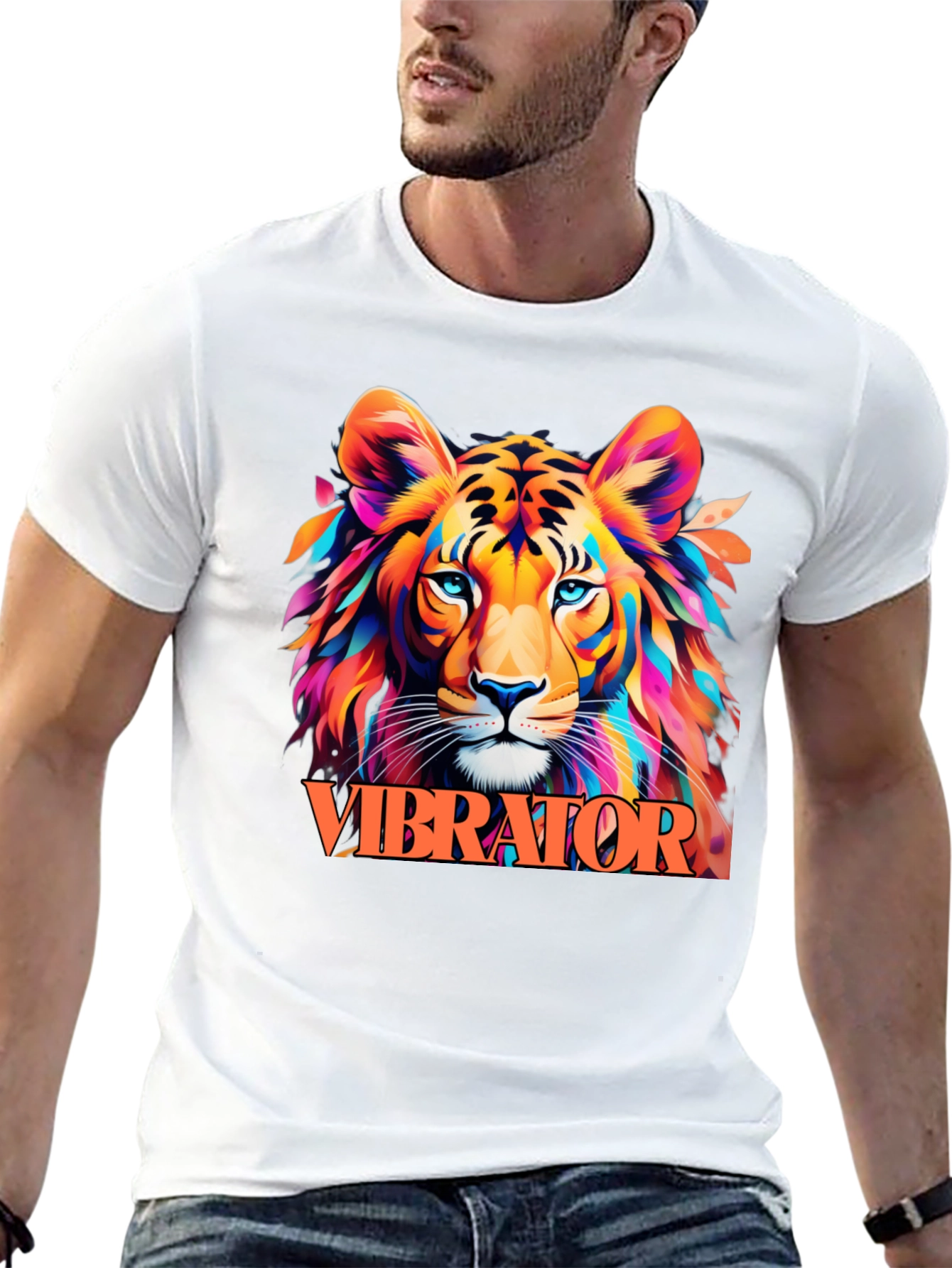 Vibrator Tiger Graphic Tee - Vibrant & Bold!
