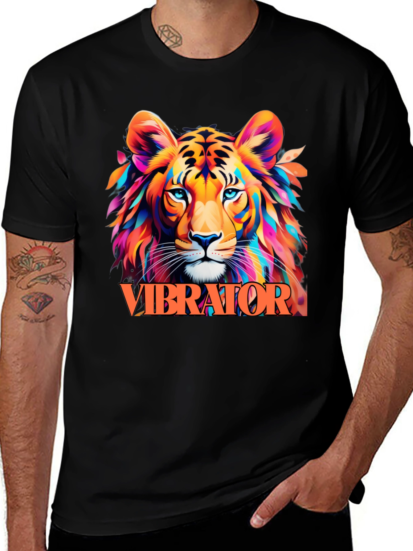 Vibrator Tiger Graphic Tee - Vibrant & Bold!