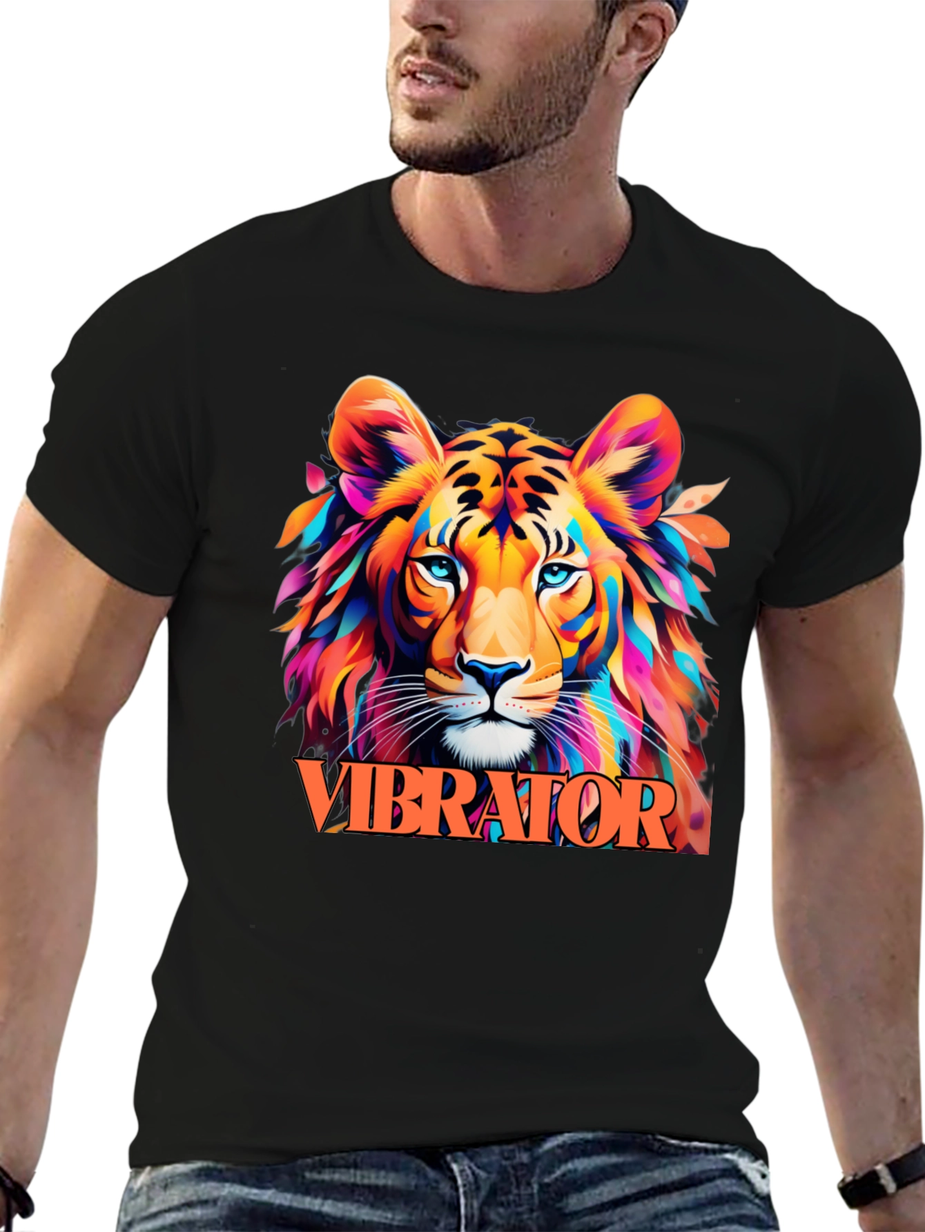 Vibrator Tiger Graphic Tee - Vibrant & Bold!