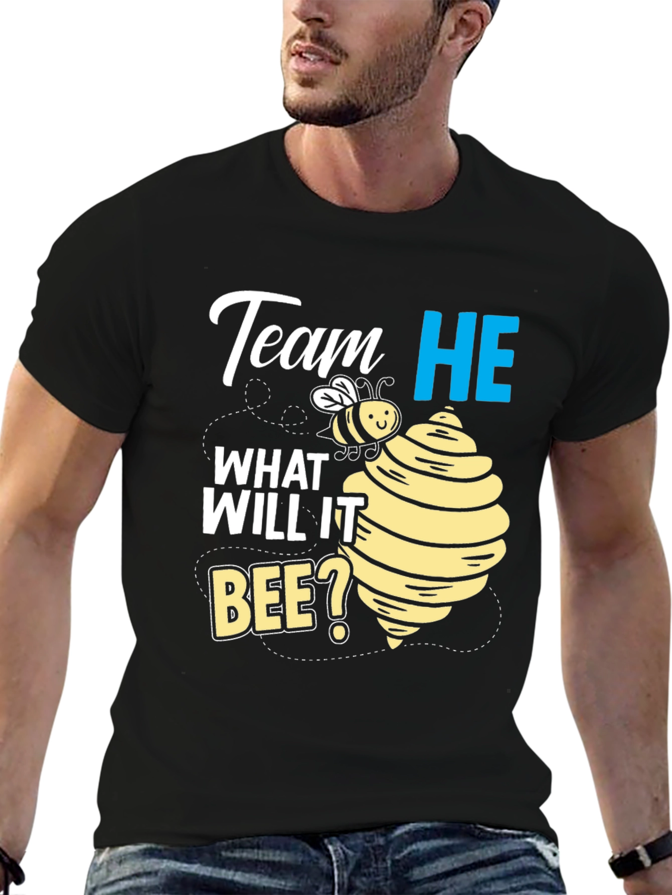Team He What Will It Bee? Gender Reveal T-Shirt