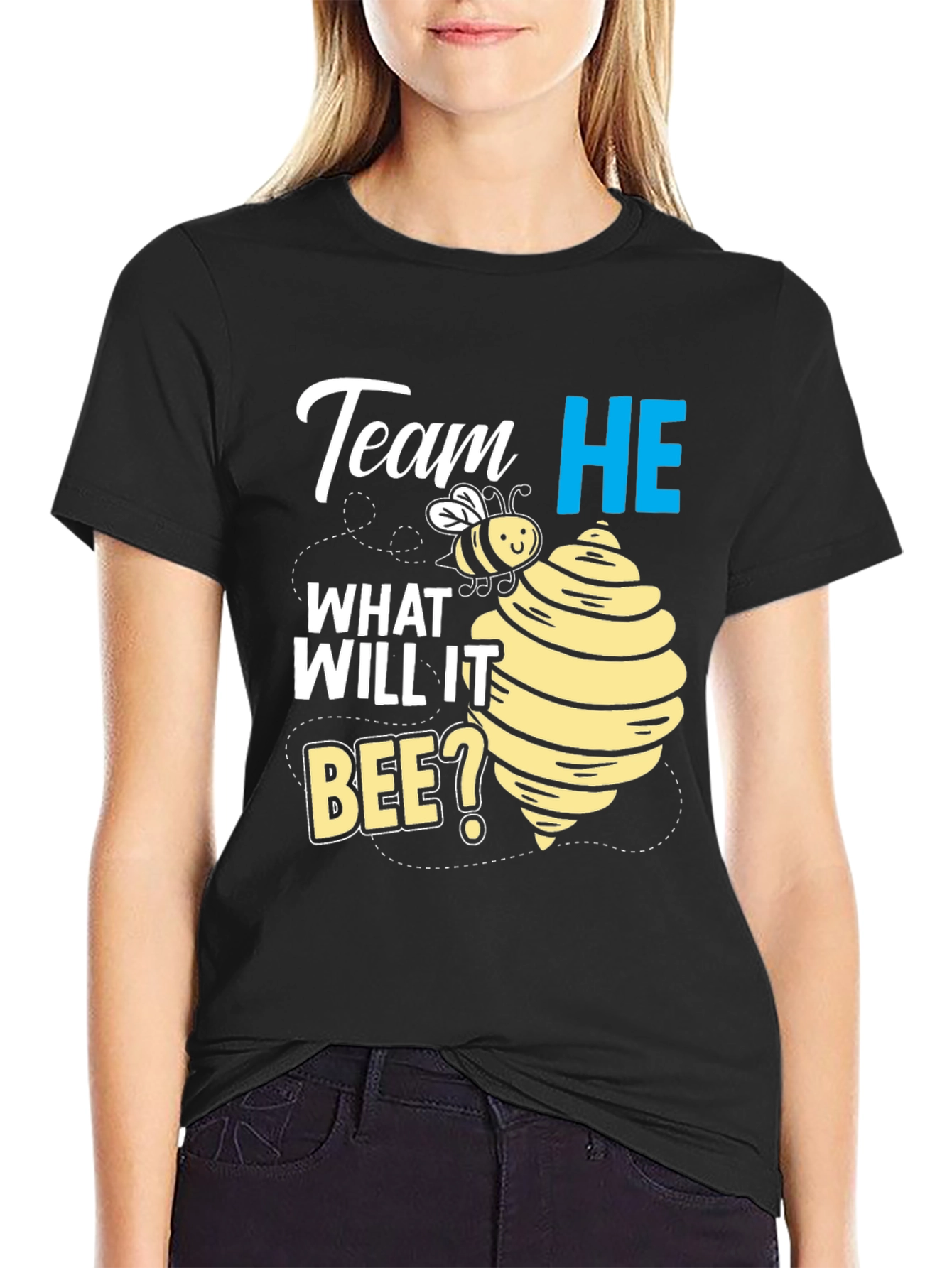 Team He What Will It Bee? Gender Reveal T-Shirt