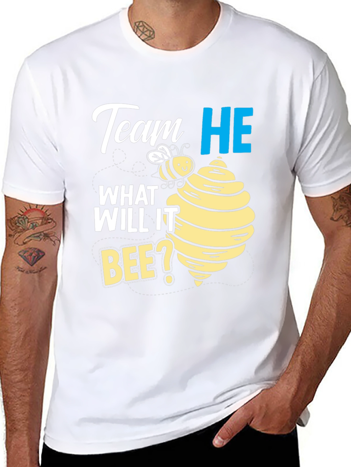 Team He What Will It Bee? Gender Reveal T-Shirt