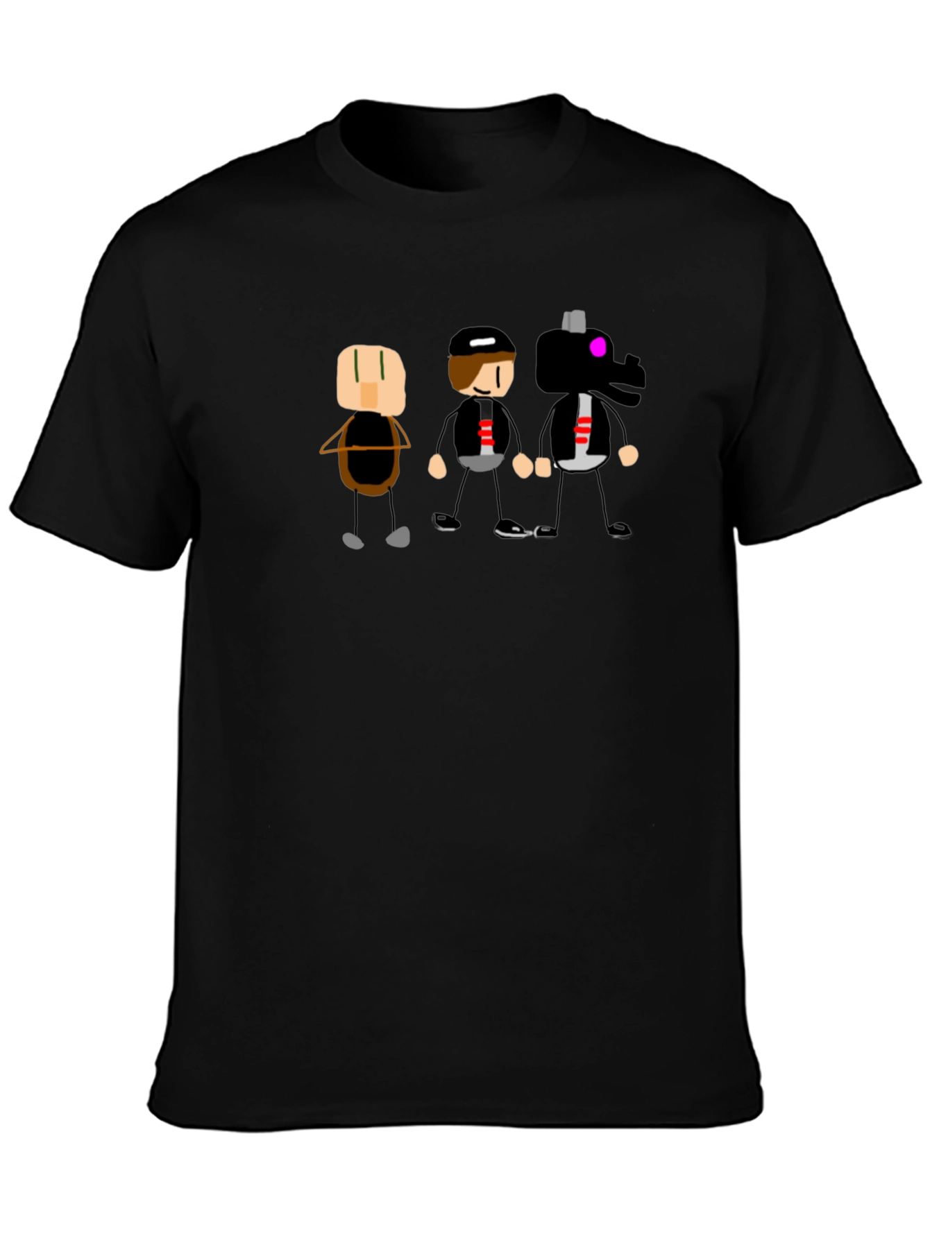 Minecraft-Style Graphic Print T-Shirt