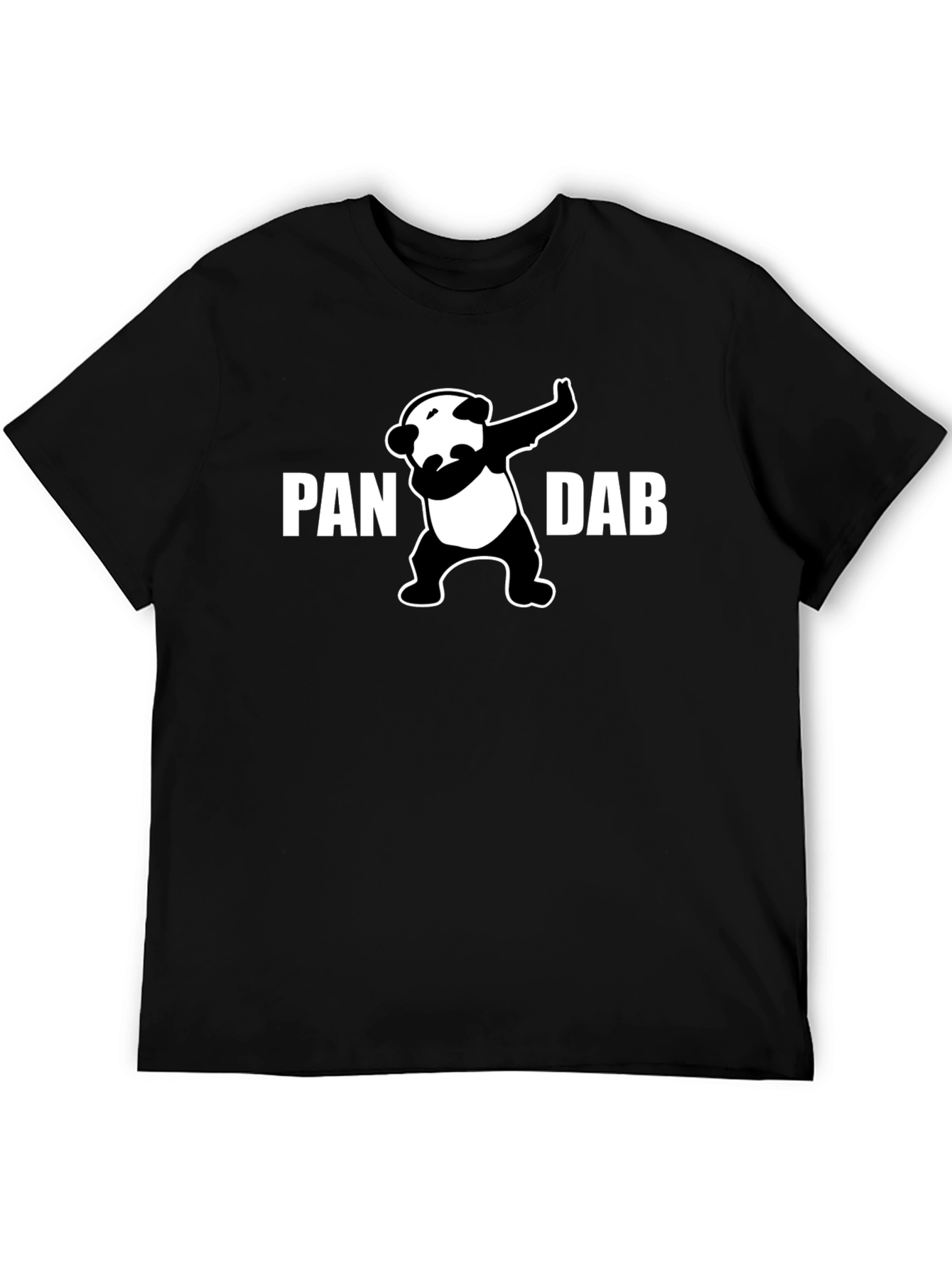Panda Dab Graphic T-Shirt - Black Crew Neck Tee