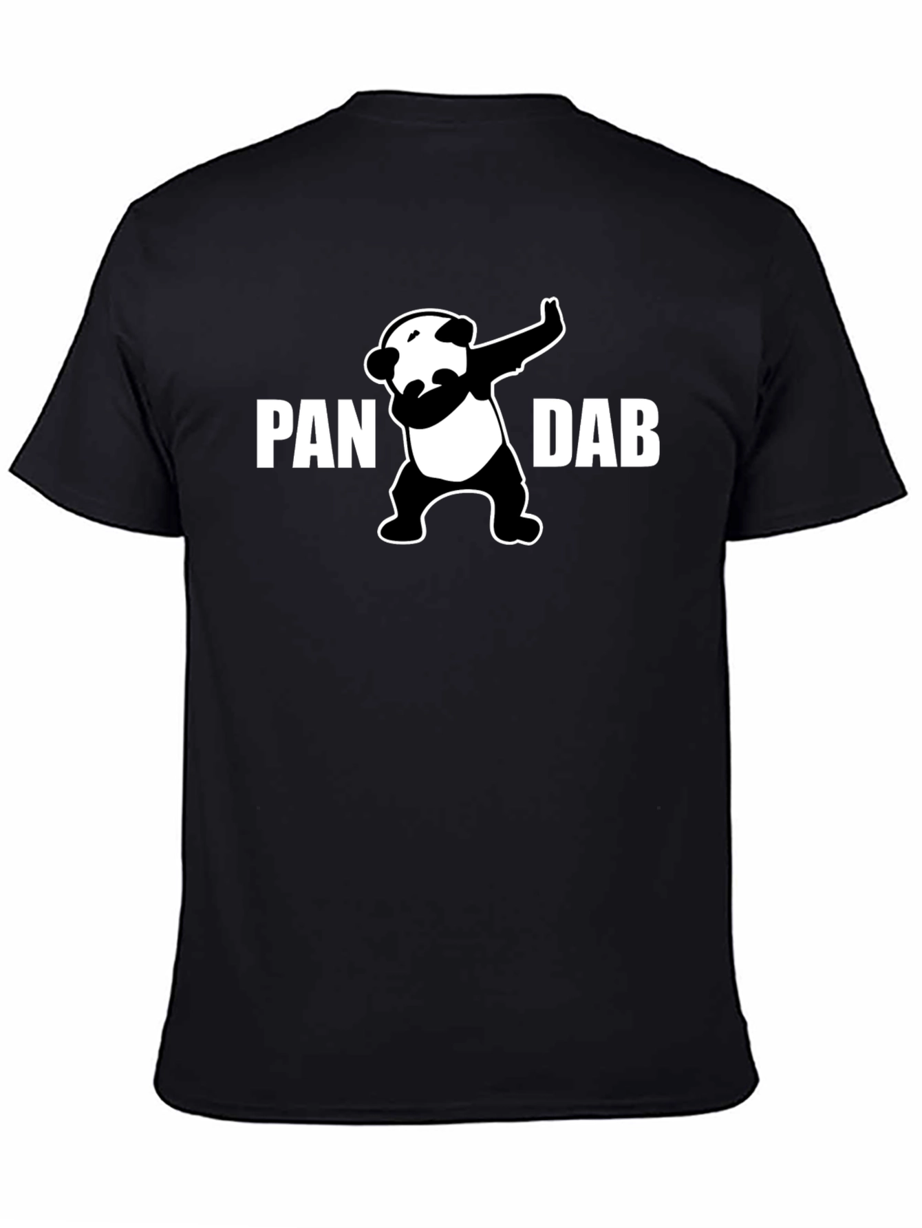 Panda Dab Graphic T-Shirt - Black Crew Neck Tee