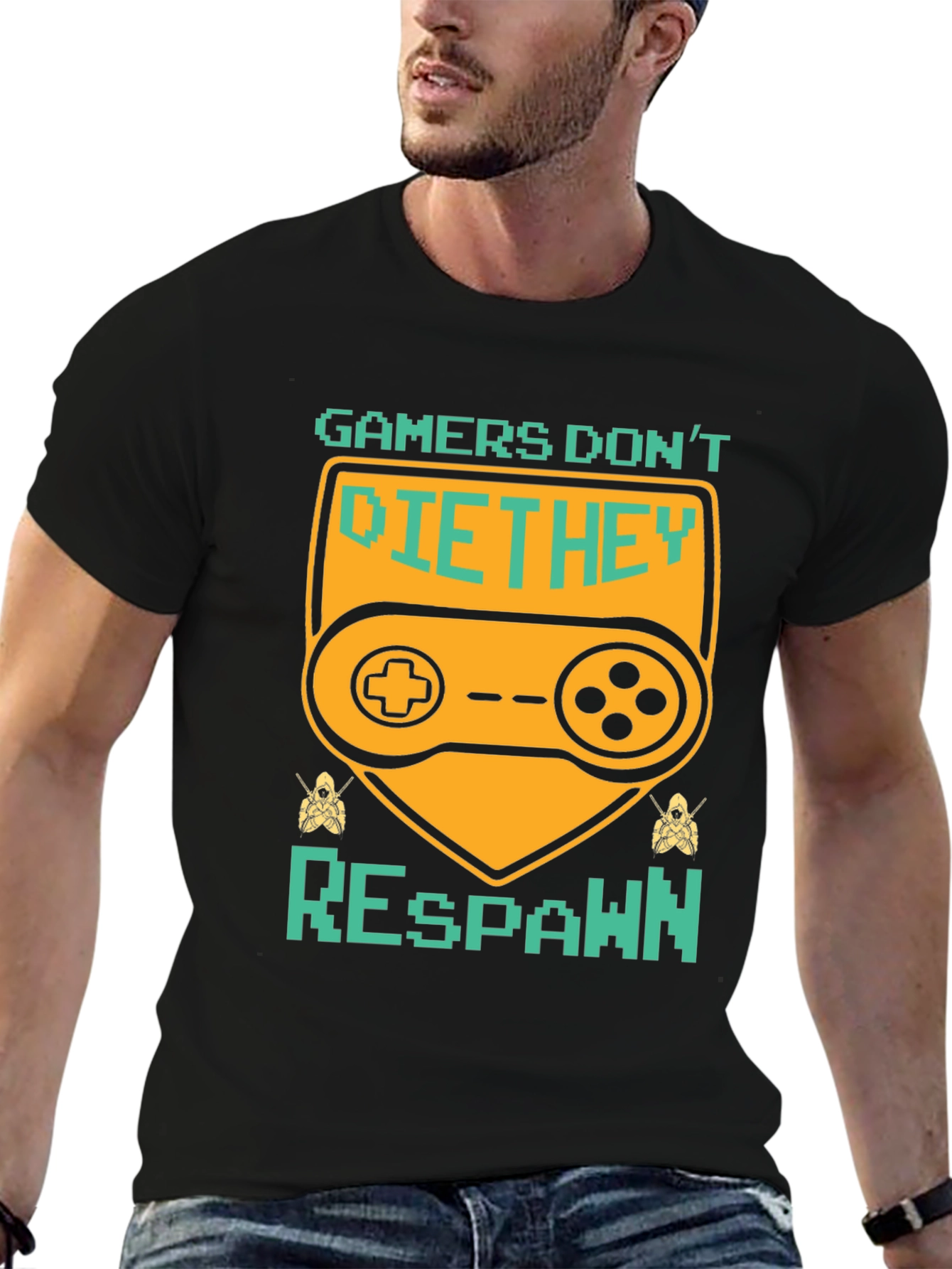 Gamers Dont Die T-Shirt - They Respawn!