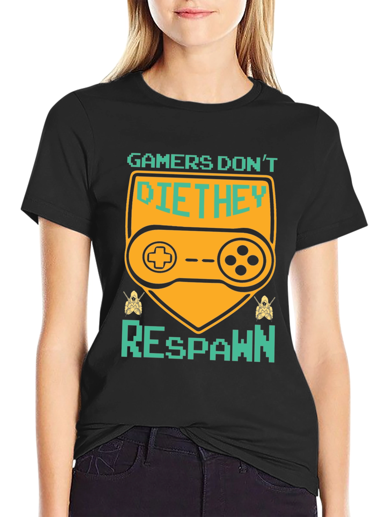 Gamers Dont Die T-Shirt - They Respawn!