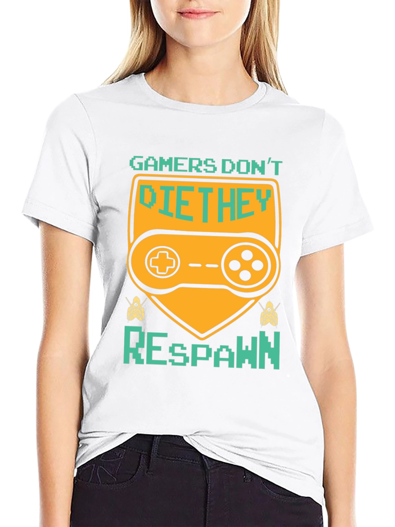 Gamers Dont Die T-Shirt - They Respawn!