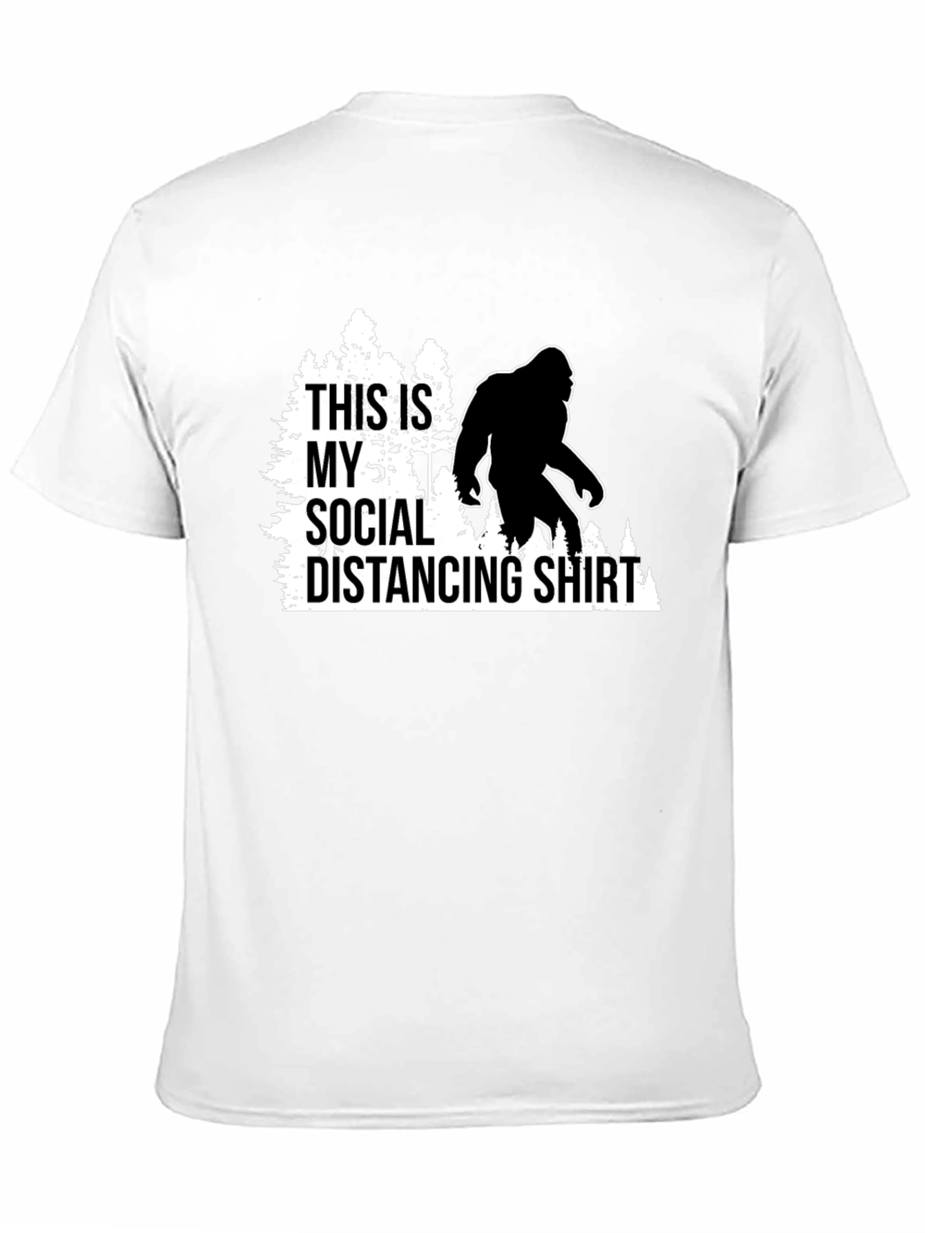 Funny Social Distancing Bigfoot Graphic Tee