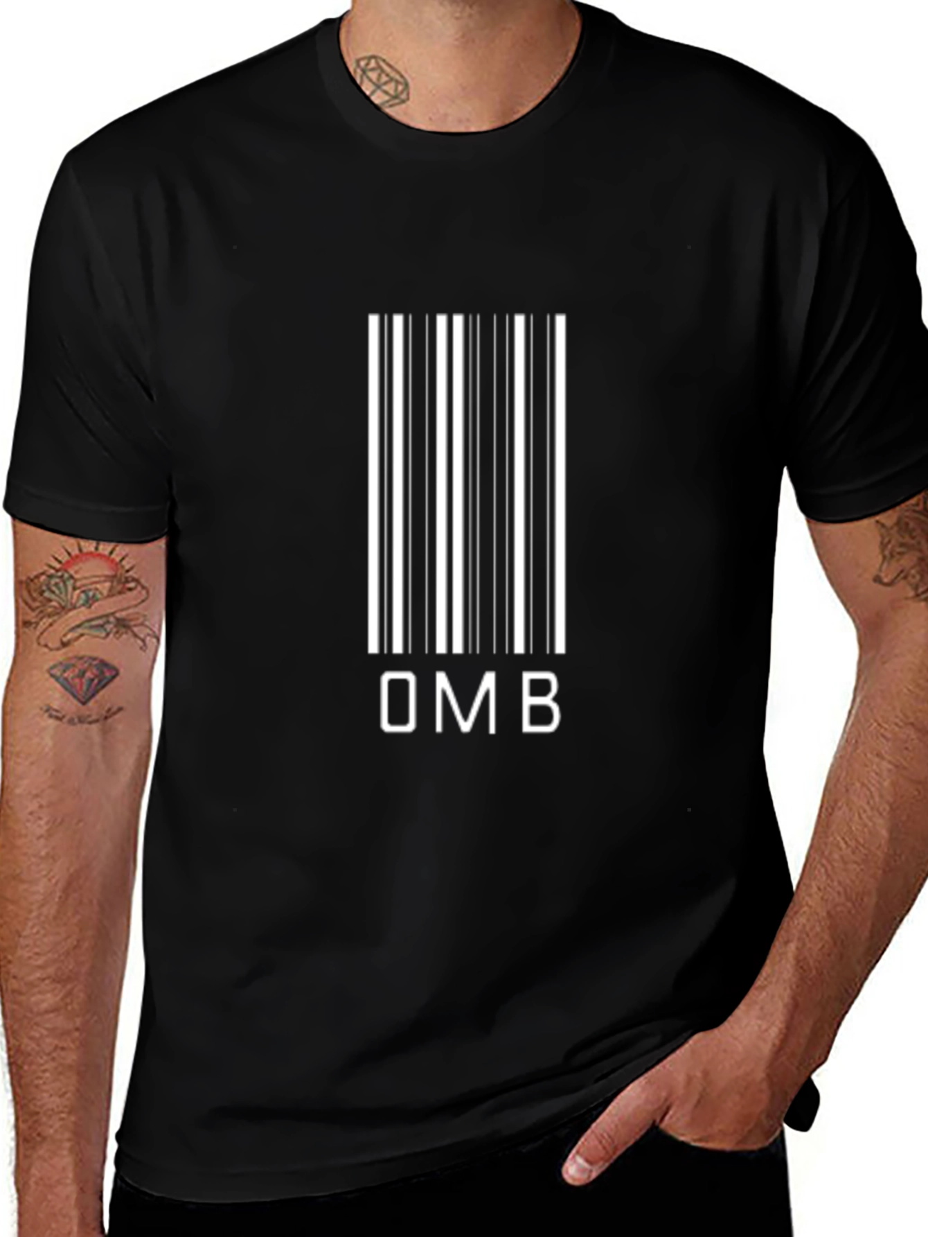 OMB Barcode T-Shirt - Modern Graphic Tee